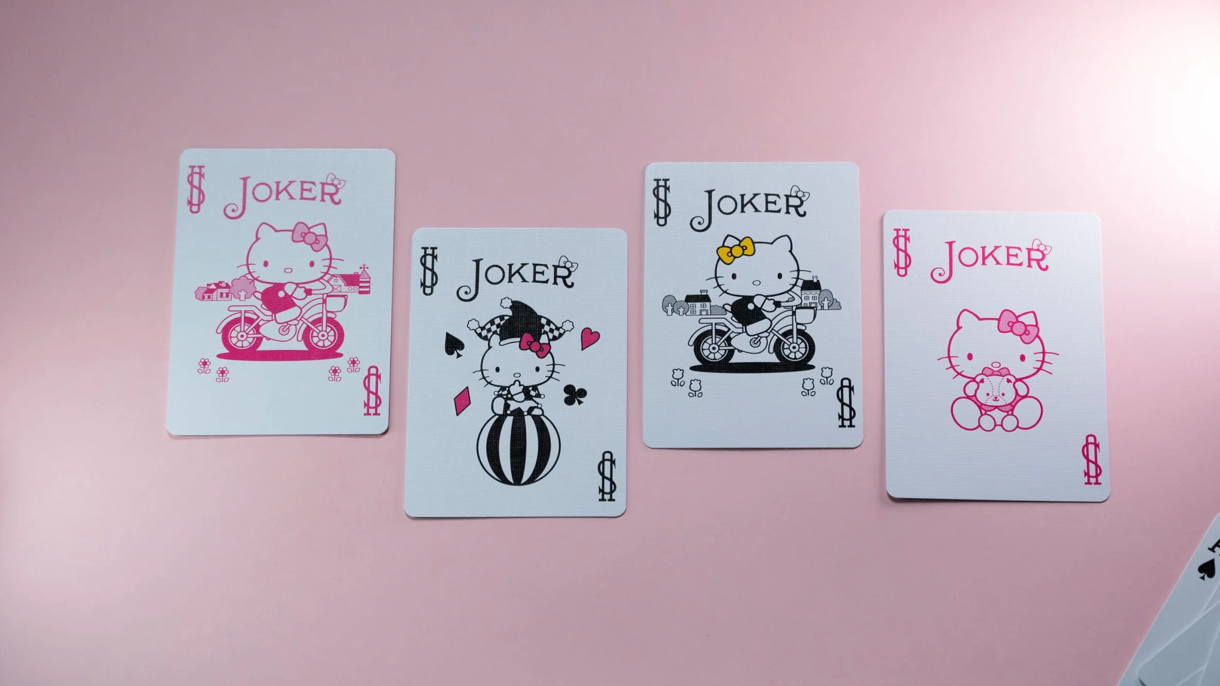 Bicycle Hello Kitty - Black and Pink (Designer Spielkarten, Poker, Skat...)