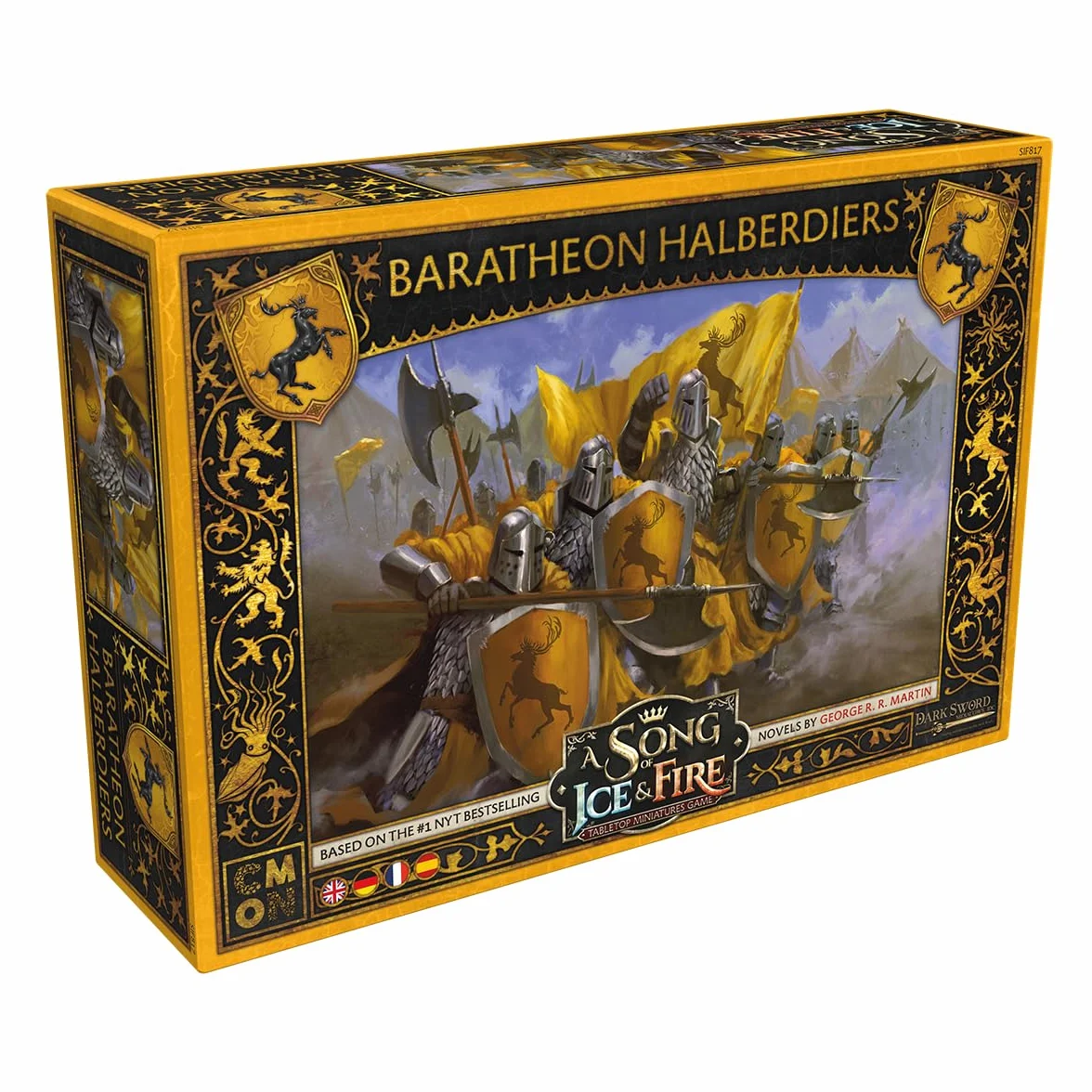 CMON, A Song of Ice & Fire – Baratheon Halberdiers (Hellebardiere von Haus Baratheon), rozszerzenie, tablet, dla 2 graczy, od 14+ lat, 45-60 minut, niemiecki, wielojęzyczny