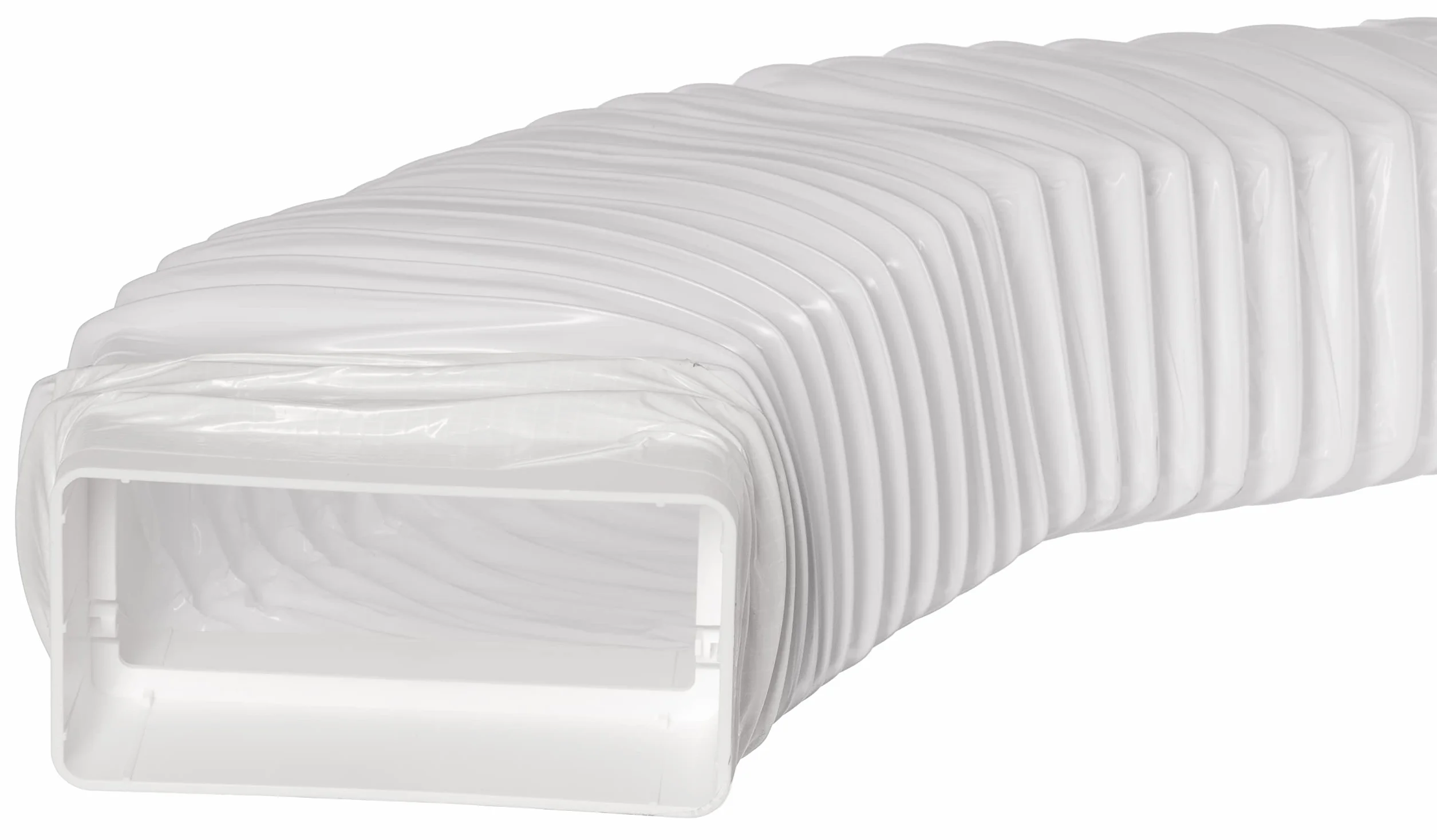 110 x 55 mm / 0,5 m PVC elastyczny kanał ze złączem, wąż wentylacyjny do płaskich kanałów, wąż wylotowy do klimatyzacji, suszarki bębnowej, okapu kuchennego