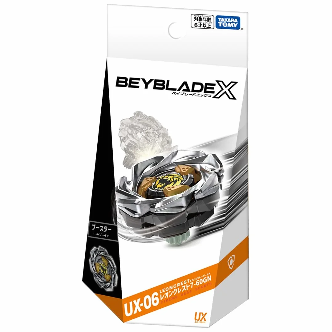 タカラトミー(TAKARA TOMY) BEYBLADE X UX-06 Booster Leon Crest 7-60GN niebieski metalowy bączek spinningowy