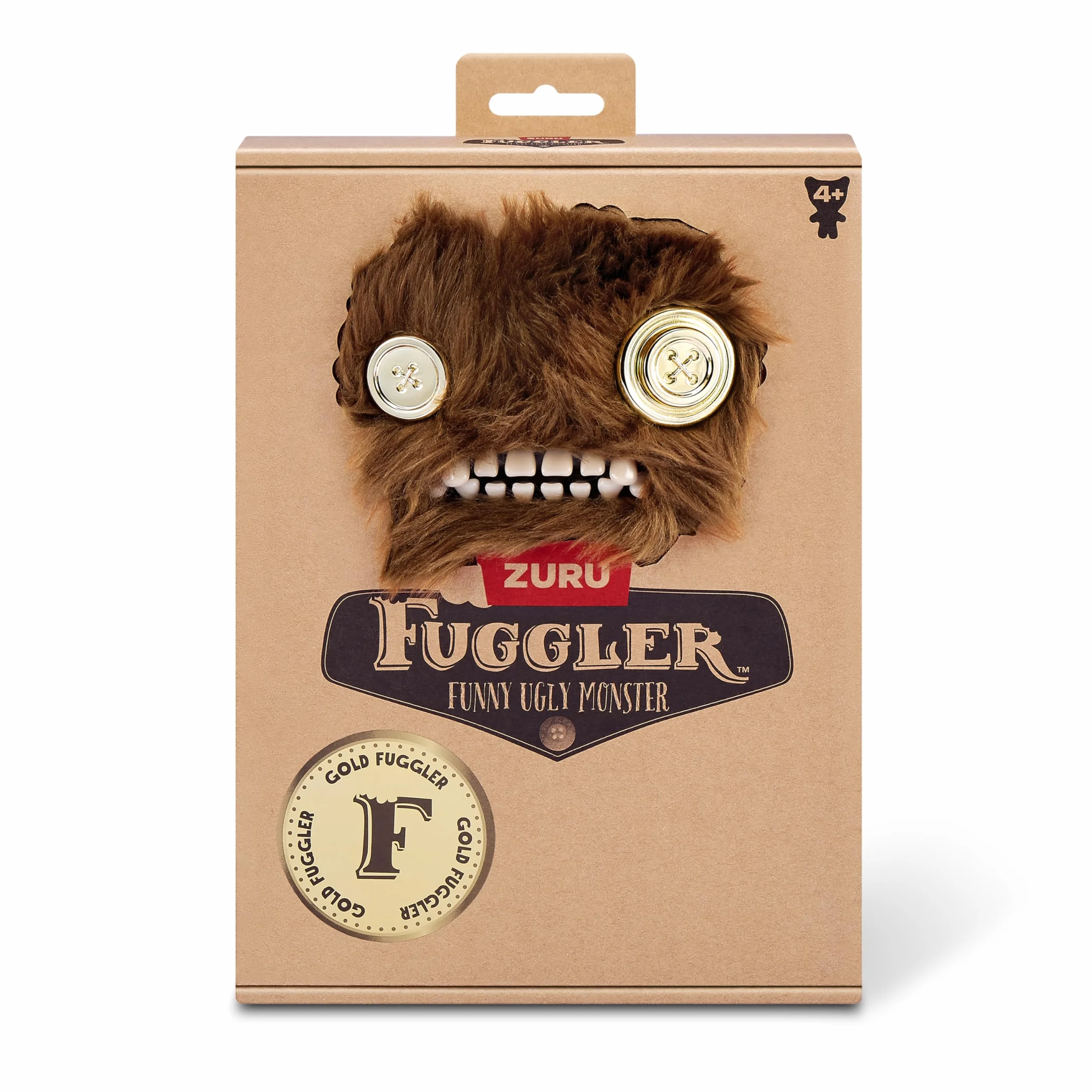 Fuggler Gold Fuggs by ZURU Funny Ugly Monster, Plush, Collectible, Toy (Grumpy Grumps - Eyes)