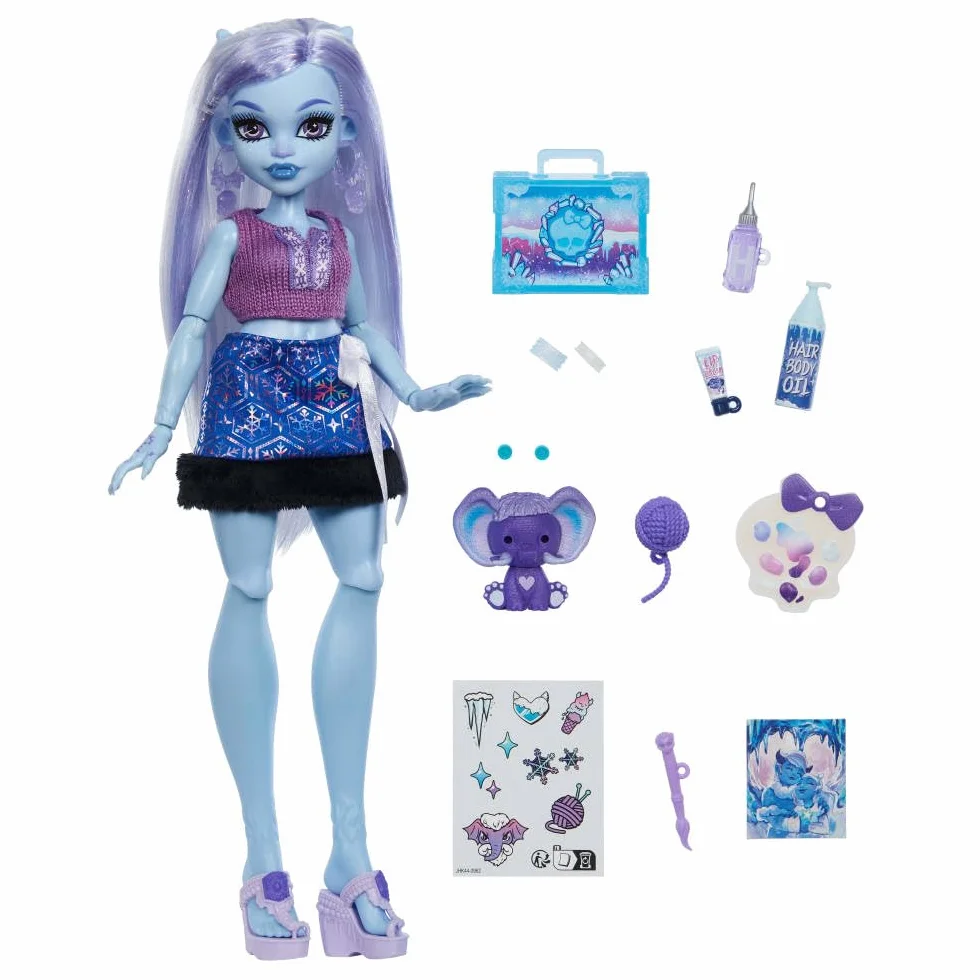 Monster High Straszyrelaks self-care Abbey Bominable Zestaw lalka i akcesoria-niespodzianki JHK44