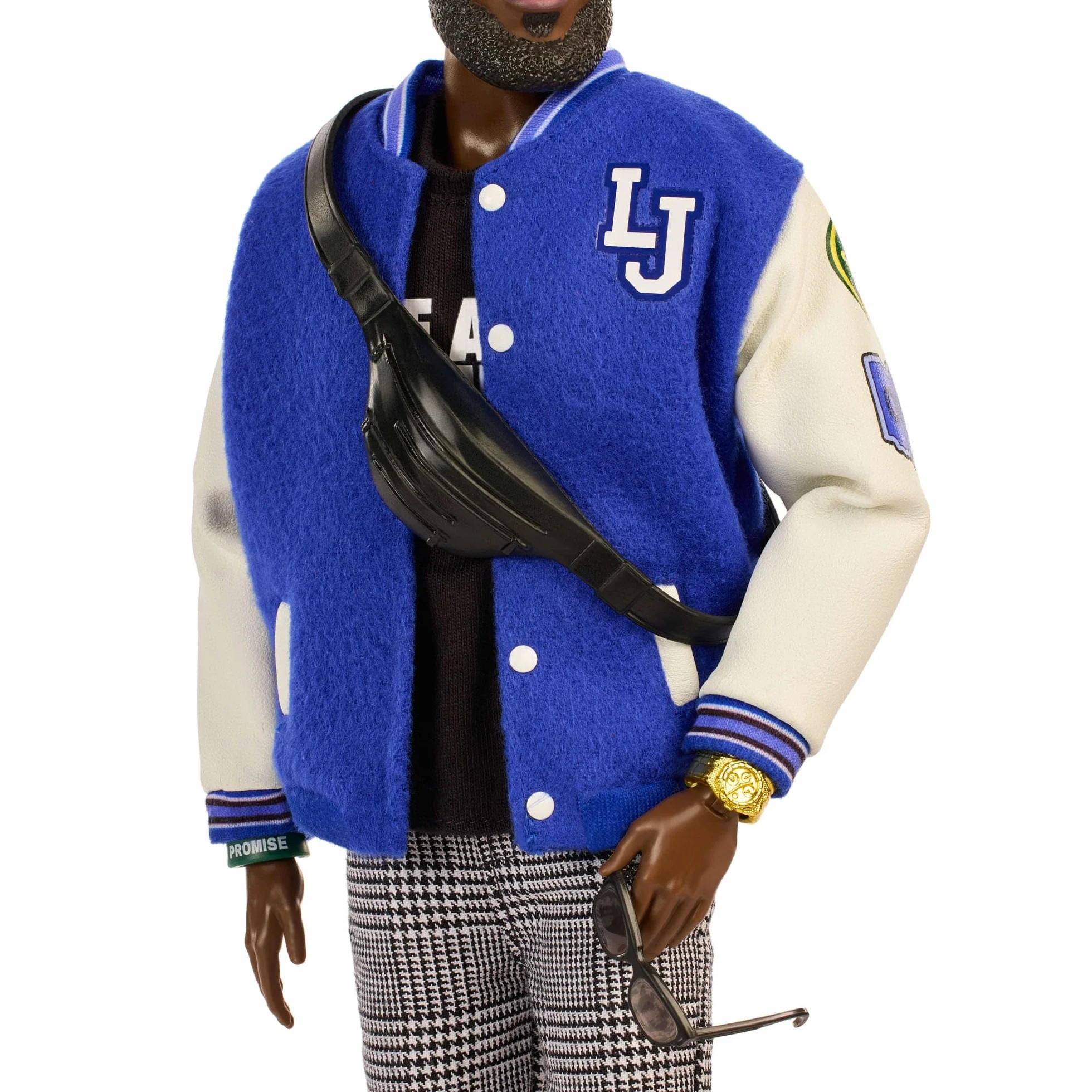 Barbie Signature Kenbassadors LeBron James Lalka kolekcjonerska, sportowa kurtka bomberka i akcesoria, w tym słuchawki i okulary przeciwsłoneczne, zabawka 6+, HRM33