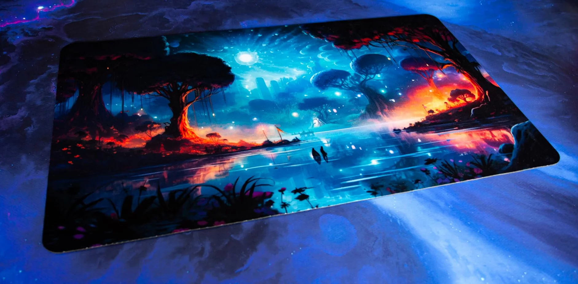 Jezioro 24"x14" / 61x35,5 cm - Gumowa mata kompatybilna z grą Lorcana TCG