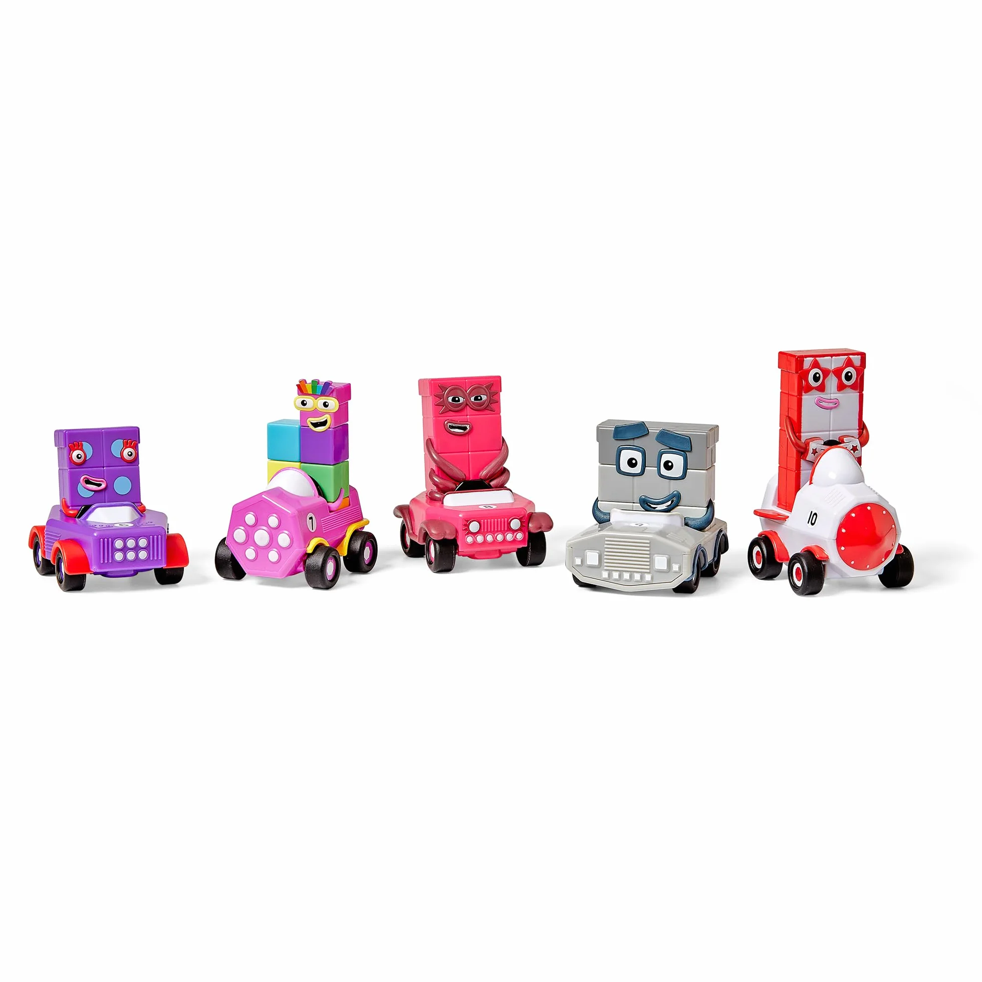 Learning Resources Mini-pojazdy Numberblocks od 6 do 10, od 3 lat, do nauki liczenia i rozpoznawania kształtów