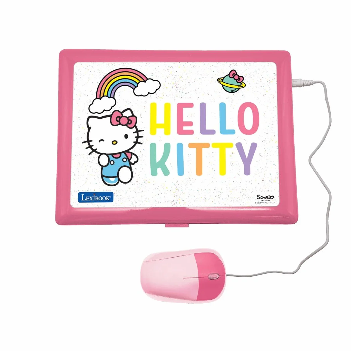 LEXIBOOK Hello Kitty dwujęzyczne przenośne urządzenie edukacyjne angielski/hiszpański 164 zajęcia JC598HKi2
