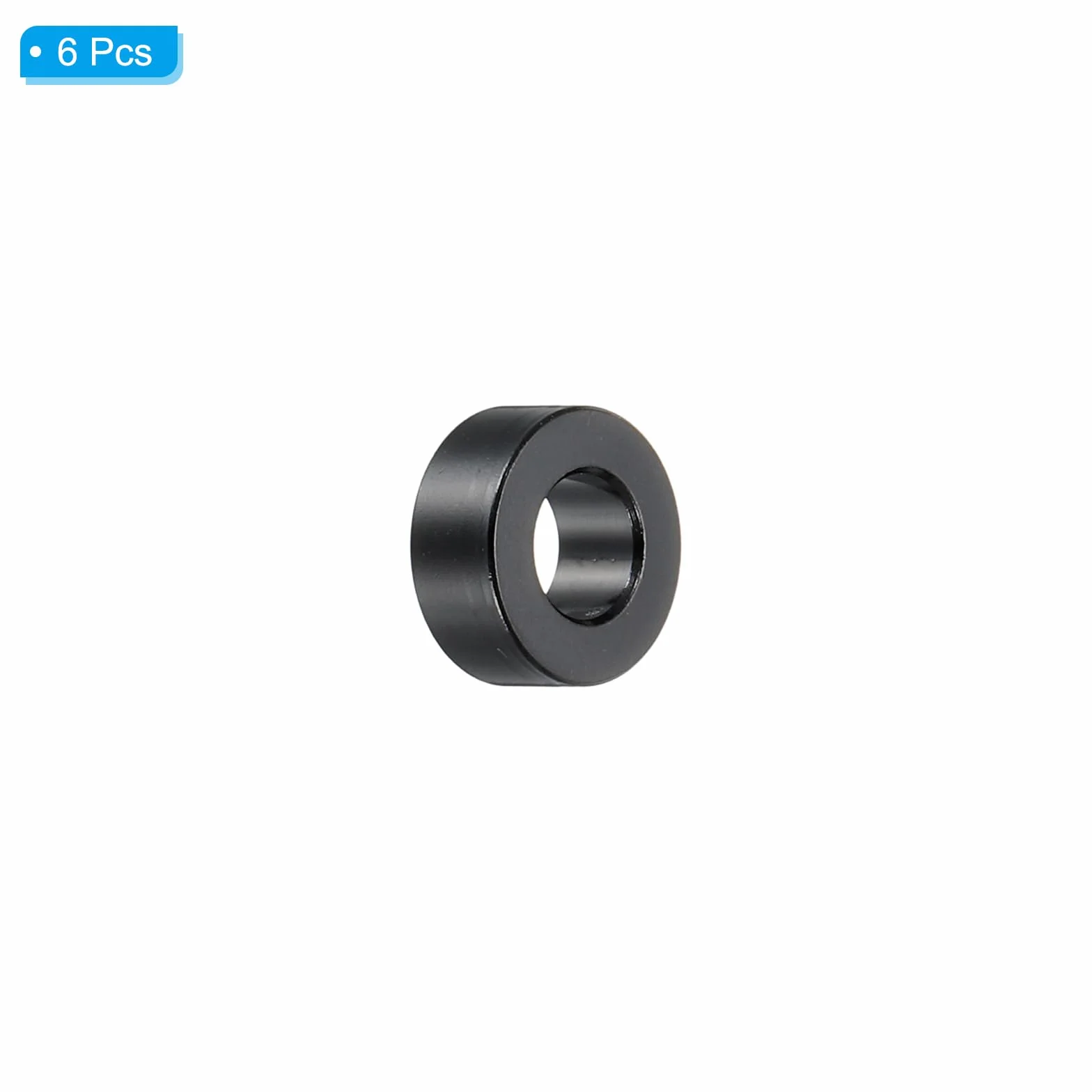 PATIKIL Aluminiowe podkładki dystansowe M6, 6 szt. metalowych przekładek aluminiowych, średnica 6,2 mm x 12 mm średnica zewnętrzna x 5 mm L, aluminiowa śruba dystansowa, okrągła do śrub 1/10.2 cm lub