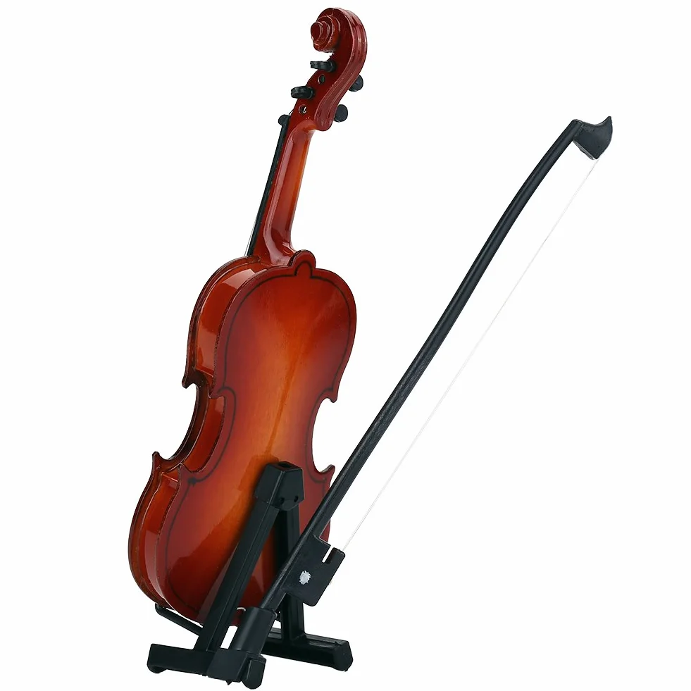 Małe Skrzypce Mini Skrzypce Małe Skrzypce Miniaturowe Skrzypce Drewniane Mini Skrzypce Model Wyświetlacz Ozdoba Muzyczna Symulacja Skrzypce