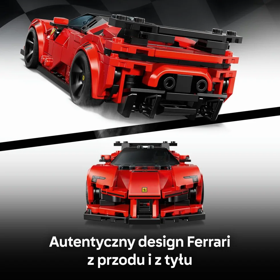 LEGO Speed Champions Samochód sportowy Ferrari SF90 XX Stradale, zabawka konstrukcyjna dla dzieci w wieku od 9 lat, pomysł na prezent dla chłopców, dziewczynek i miłośników samochodów 77254