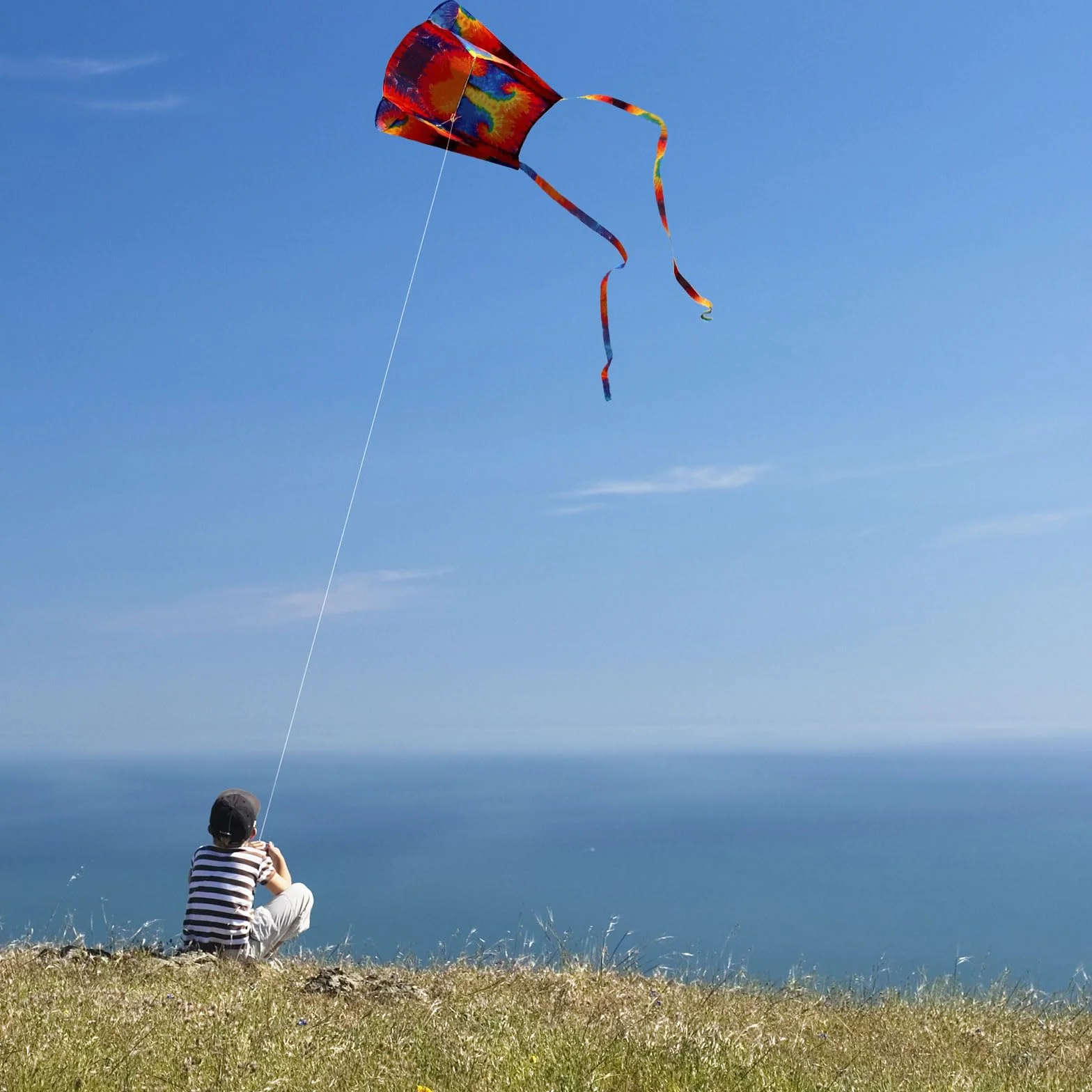 TSHAOUN Latawiec dla dzieci, tęczowy latawiec, kolorowy latawiec kieszonkowy z długim ogonem, łatwy latawiec, gra plażowa, zajęcia na świeżym powietrzu dla początkujących, dzieci i dorosłych, prezent
