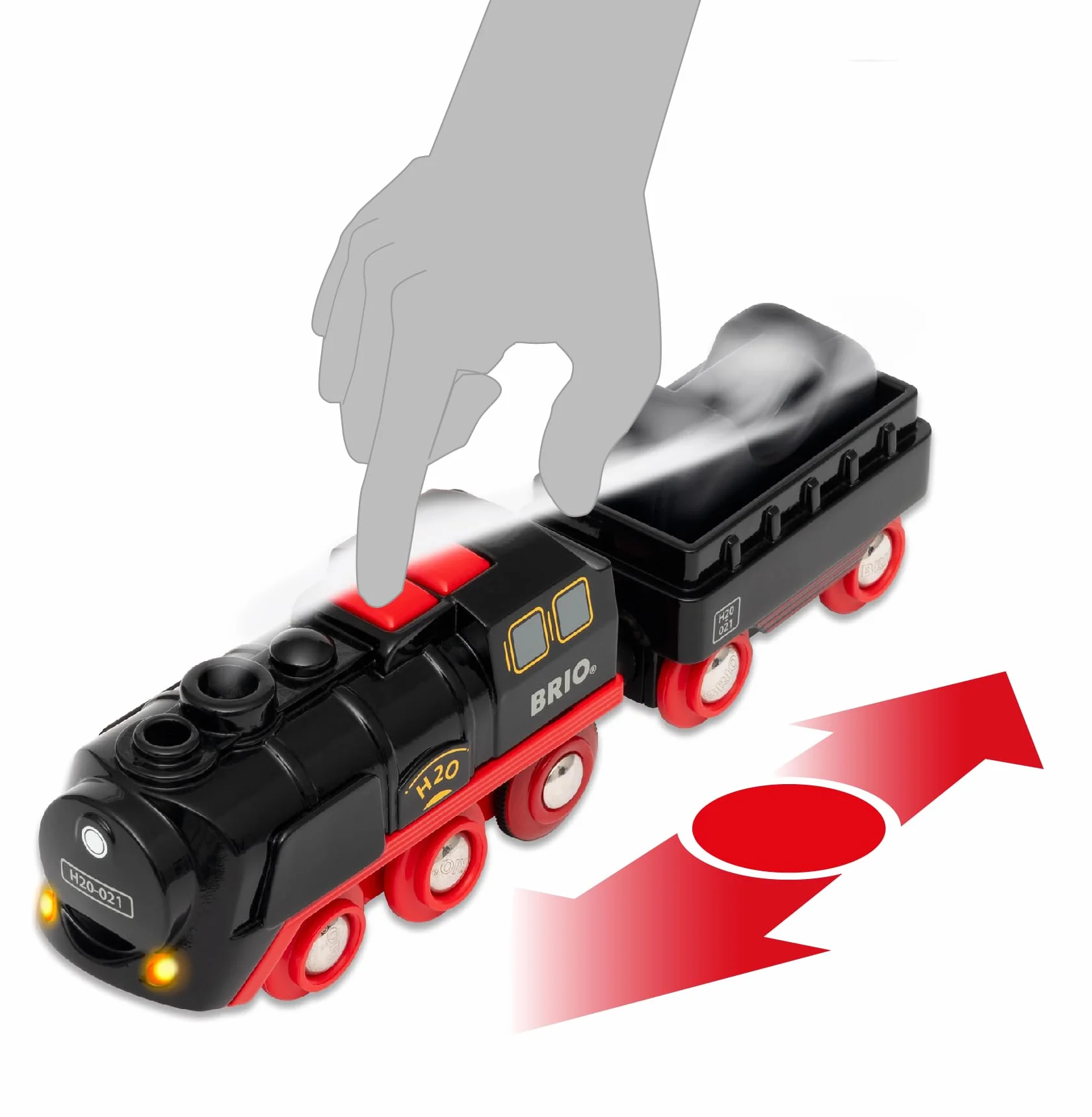 BRIO World - Batterie-Dampflok Weihnachts-Set