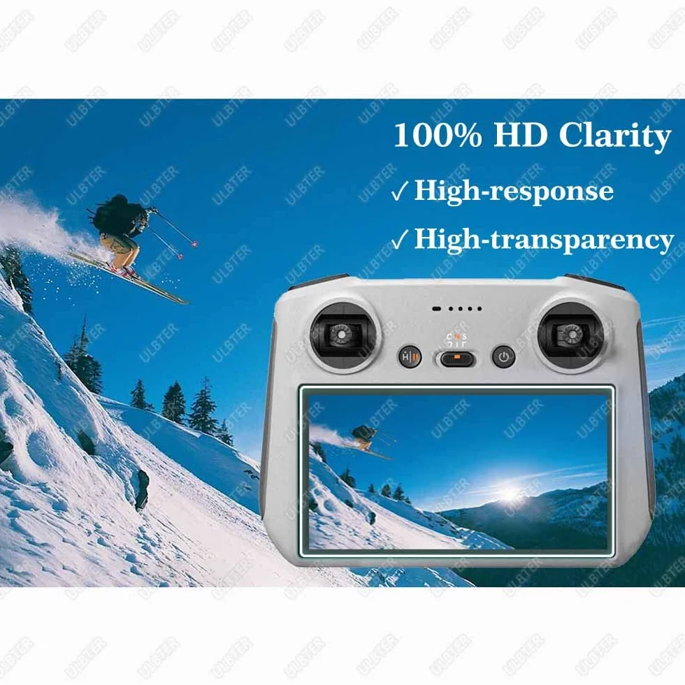 ULBTER Osłona ekranu do DJI Mini 5 Pro/Mini 4 Pro / 3-Pro -DJI RC 2 RC2 RC Monitor Pilot zdalnego sterowania - Zestaw 3 sztuk, ochraniacz twardości 9H Szkło hartowane akcesoria