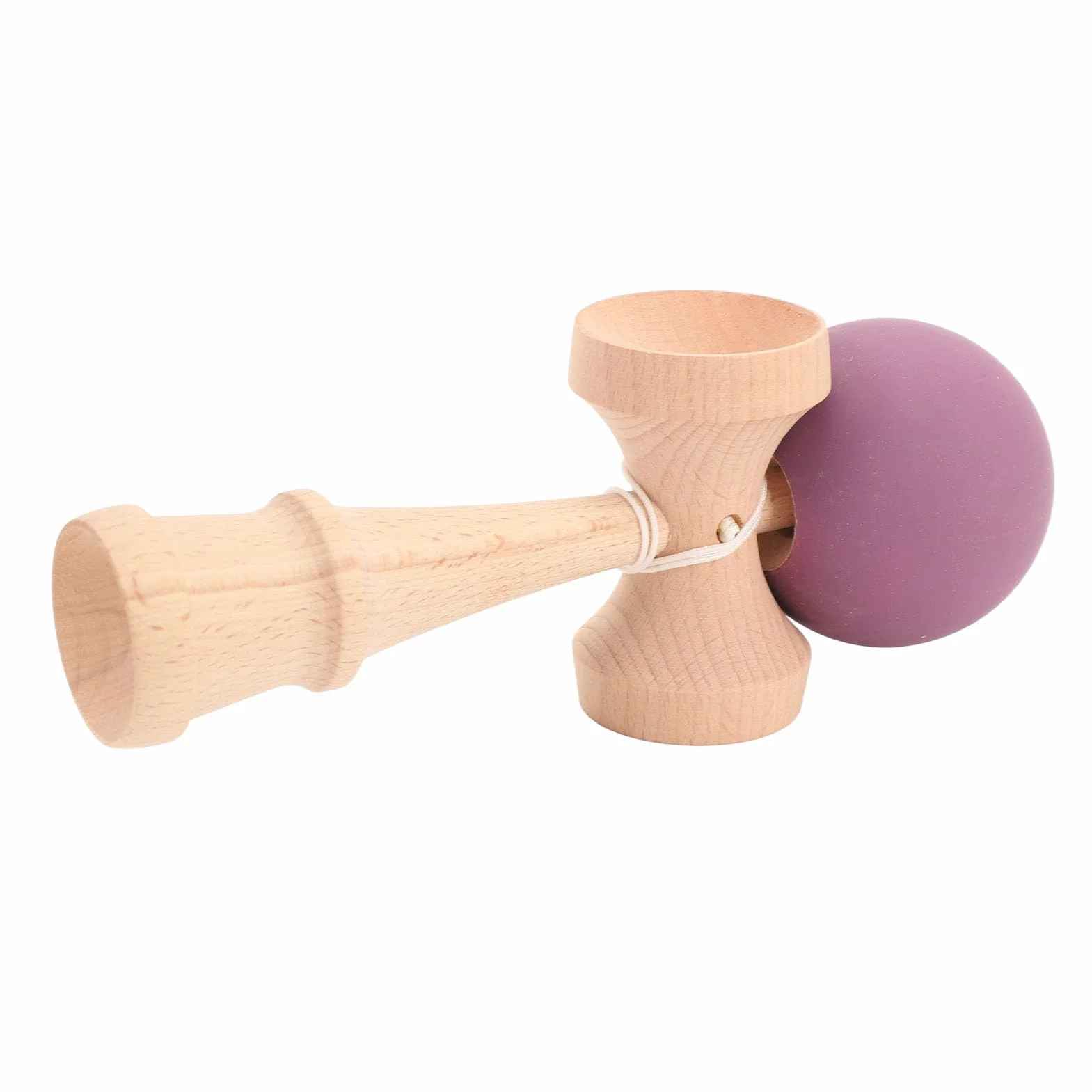 Kendama Toy, Wooden Catch Ball Kendama Wooden Kendama Toy Portable Kendama Poprawia koordynację Oka Dłoni ze Sznurkiem do Pomieszczenia i na Zewnątrz (PURPLE)