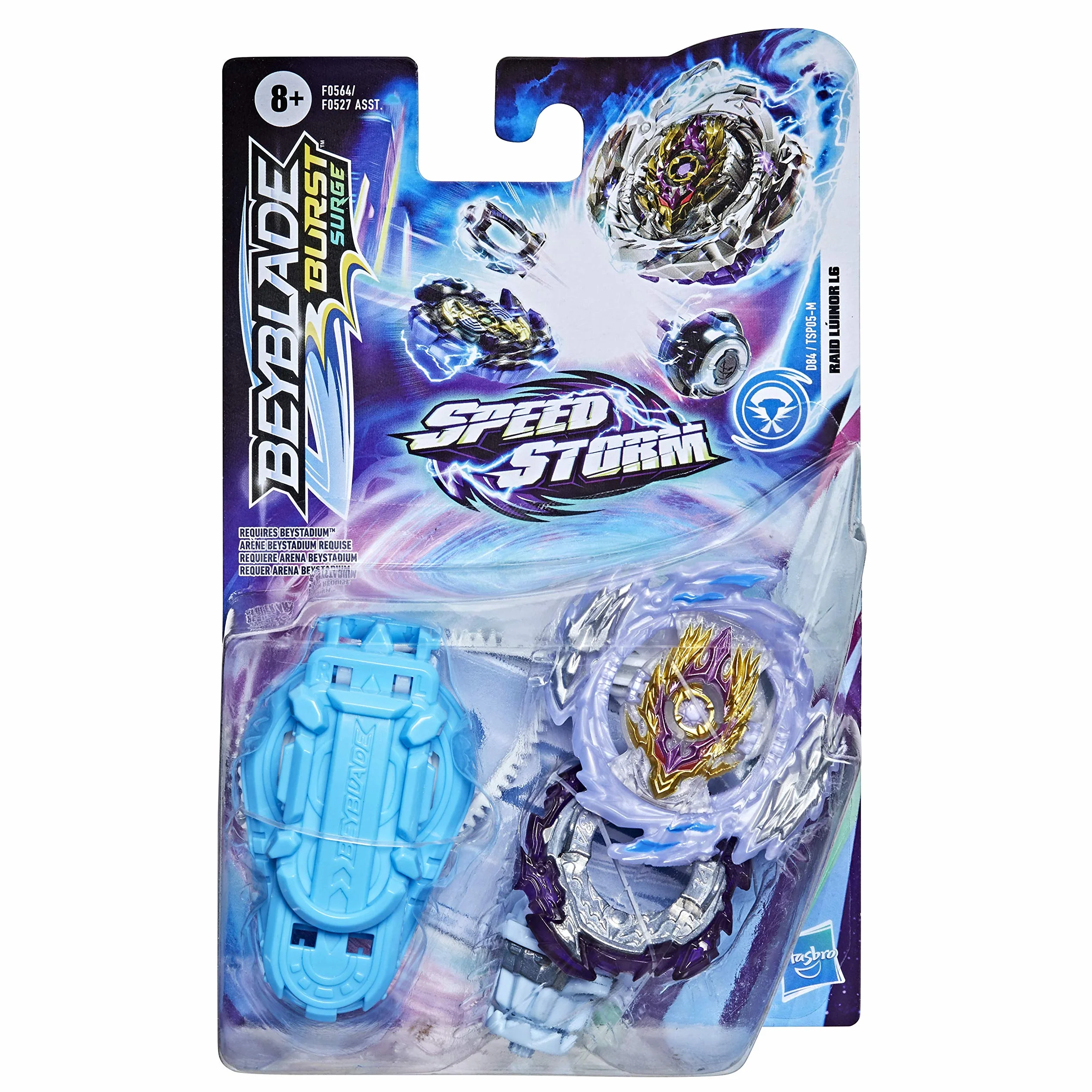 Hasbro BEYBLADE Burst Surge Speedstorm Raid Luinor L6 bączek startowy – bączek bojowy z rozrusznikiem