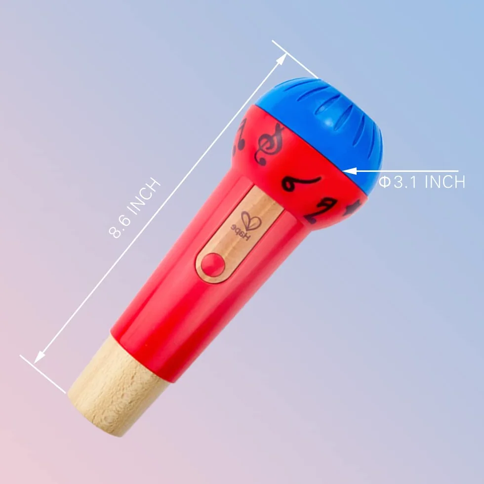 Hape Mighty Echo Microphone , Battery-Free Voice Amplifying Microphone Toy for Kids 1 Year and Up