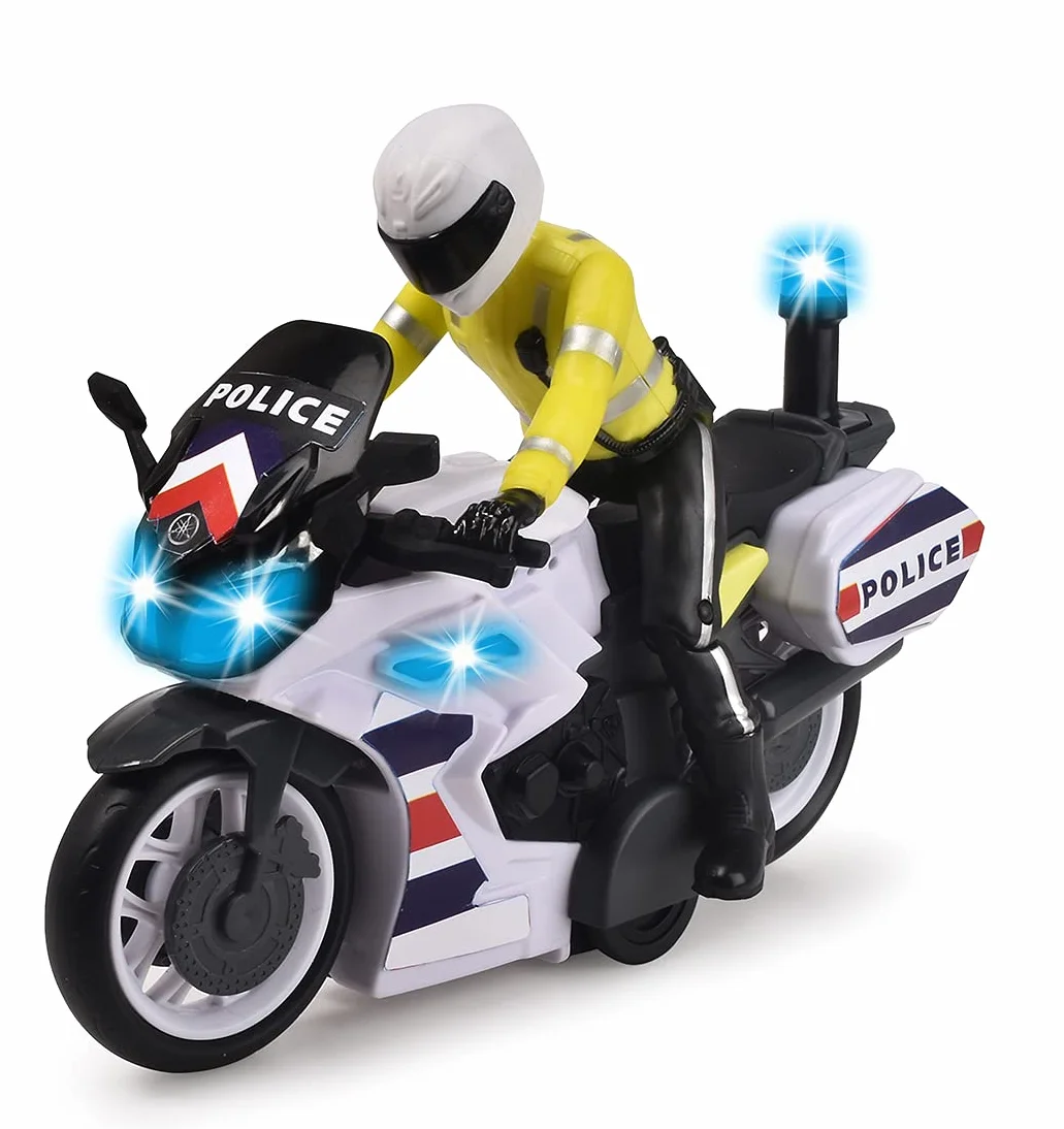 Dickie - Yamaha Police Moto SOS - Dźwięk i światła - W zestawie figurka motocyklisty - Baterie w zestawie - Od 3 lat - 203712018002