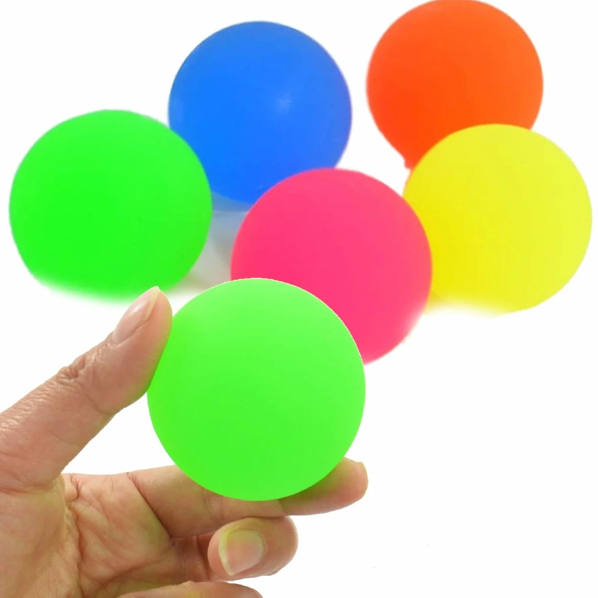 3 x Flummi duża gumowa piłka neonowa XL ok. 60 mm kolorowa piłka do zabawy dla dzieci
