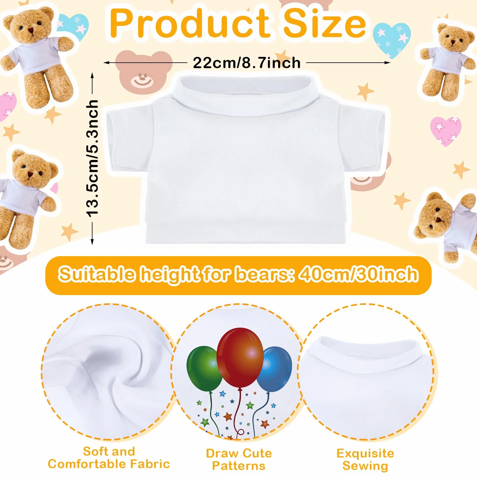 4 sztuki Build a Bear Clothes Mini Bear Ubranie Niedźwiedź Lalki Odzież Miś Odzież Pluszowe Zwierzę Ubrania 30-40 cm Niedźwiedzie Stwórz swoje własne pluszowe lalki na zewnątrz i akcesoria-B