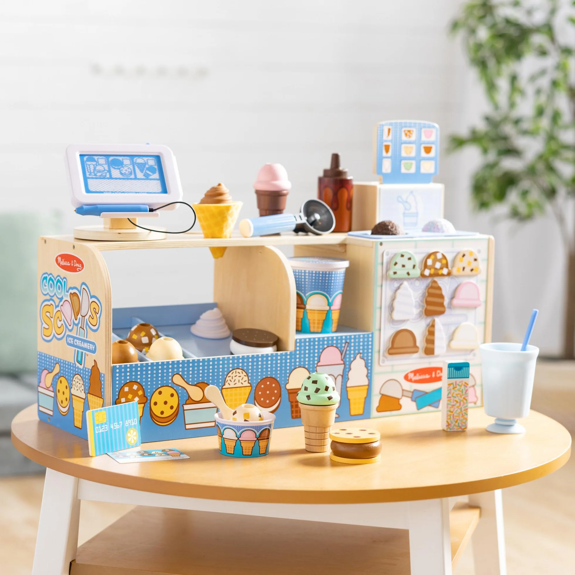 Melissa & Doug Zabawkowa drewniana lada z gałkowanymi lodami
