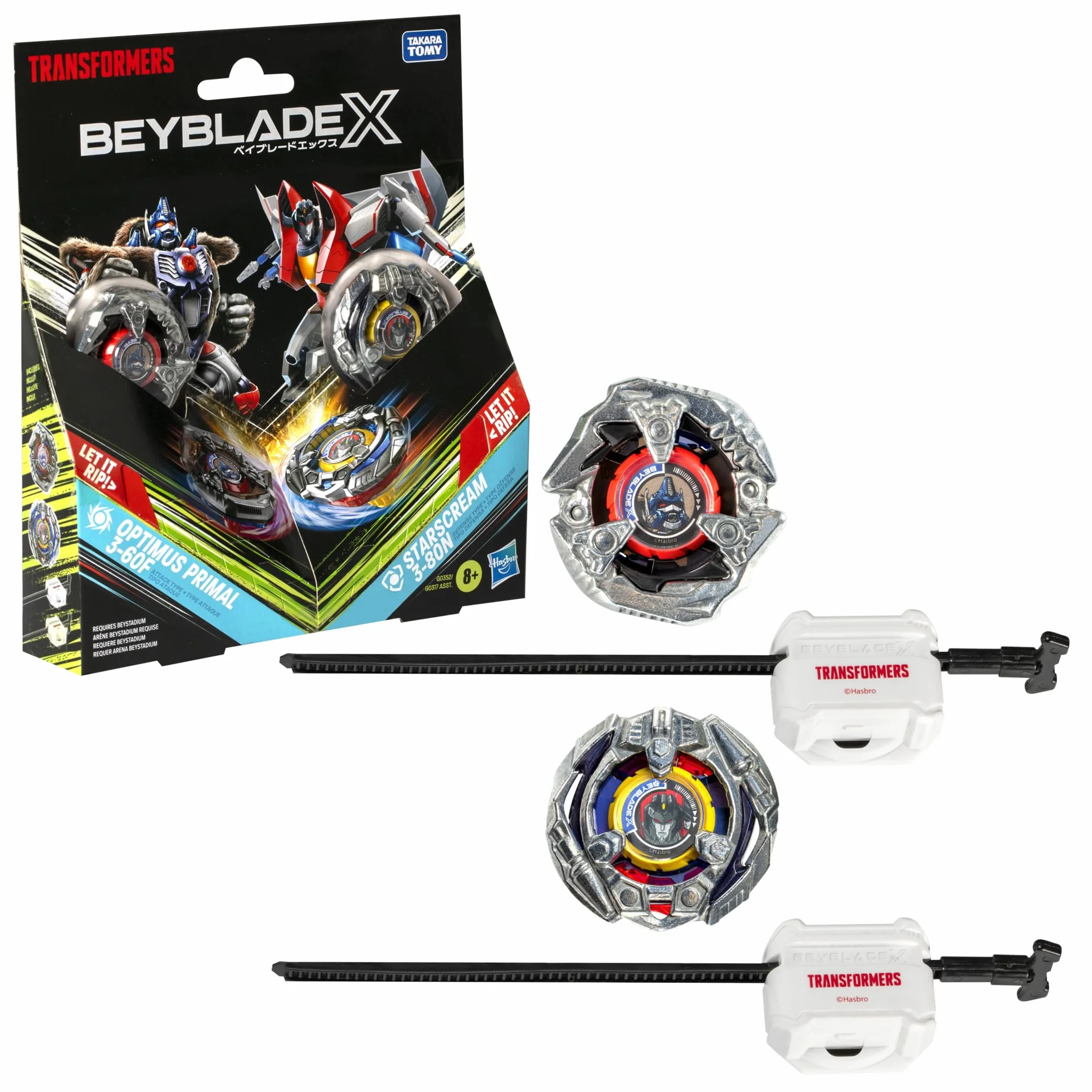 Wielopak Beyblade X Transformers Collab Optimus Primal 3-60F kontra Starscream 3-80N
