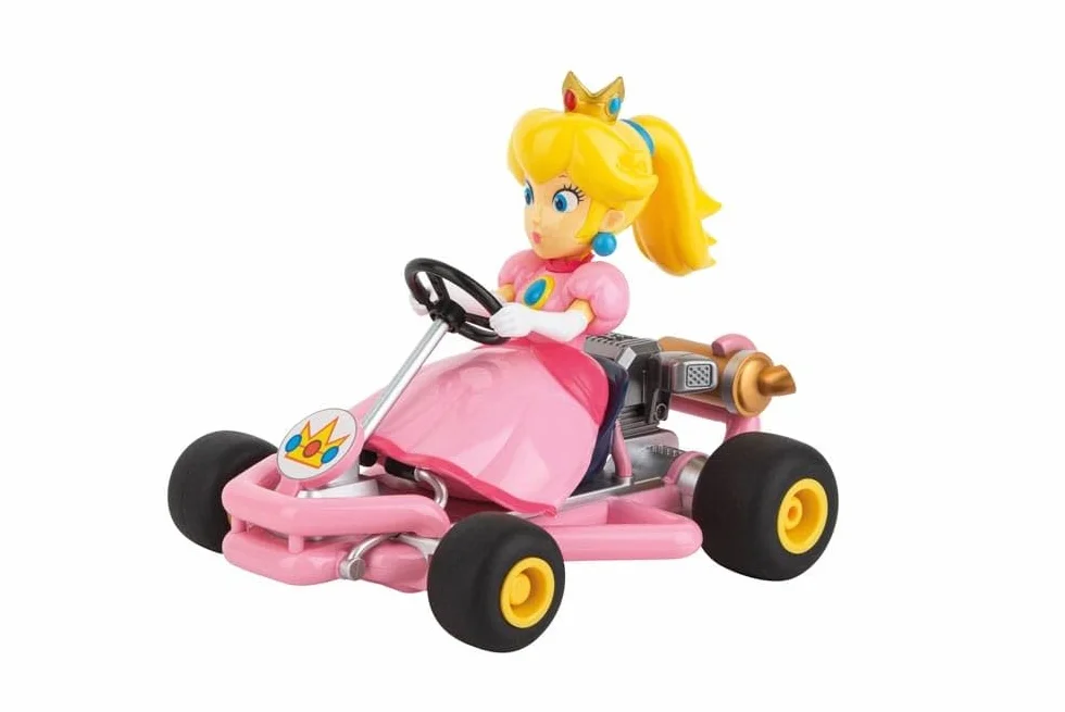 Carrera RC Mario Kart Pipe Kart brzoskwiniowy 2,4 GHz, oryginalny licencjonowany gokart do ekscytujących wyścigów, trwała, solidna konstrukcja, maksymalna prędkość 9 km/h, świetny prezent dla