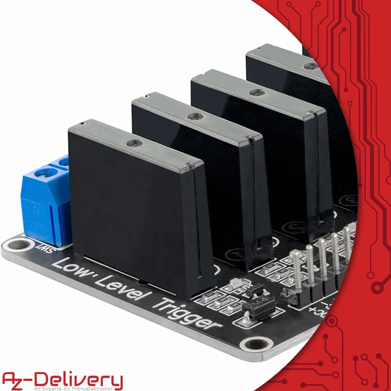 AZDelivery 5 x 8-kanałowy moduł przekaźnika 5 V DC Solid State Relais Low Level Trigger Power Switch Relais Board kompatybilny z Arduino i Raspberry Pi łącznie z eBook
