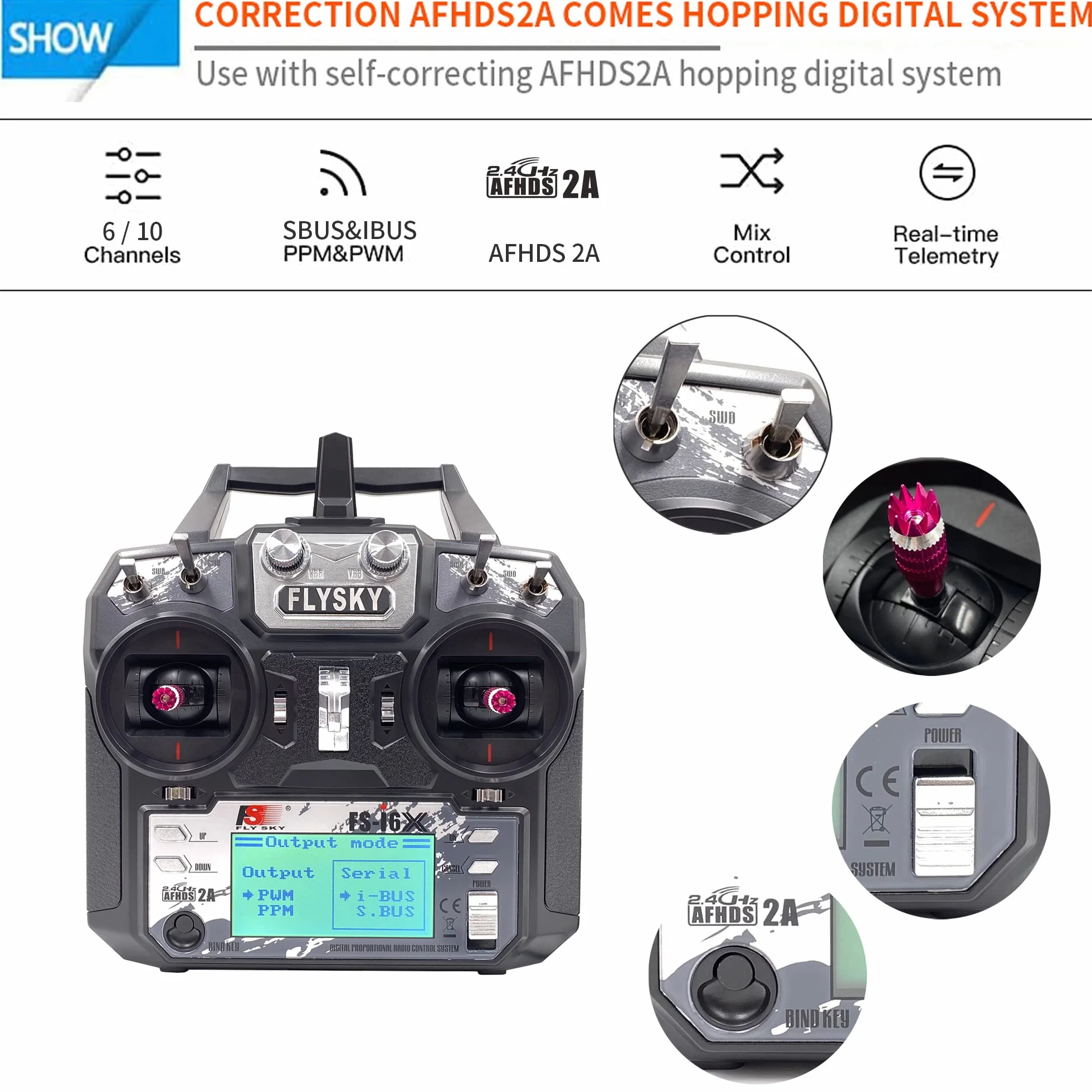 DTXMX Flysky FS-i6X 2.4G Nadajnik i odbiornik radiowy FS-iA10B 10CH RC Kontroler do RC Samolot Helikopter FPV Drone Boat