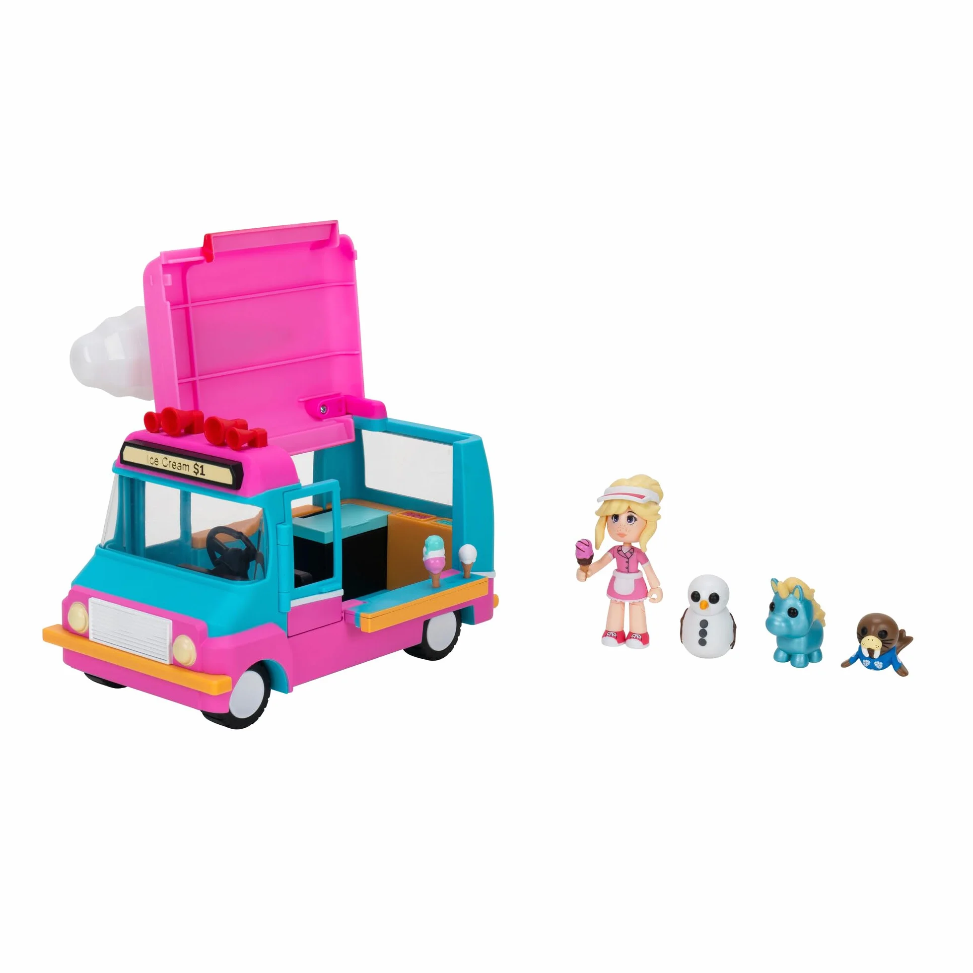 Adopt Me! Ice Cream Truck - Transforming Vehicle with Lights and Sound - Najlepsza gra online - Ekskluzywny wirtualny kod przedmiotu w zestawie