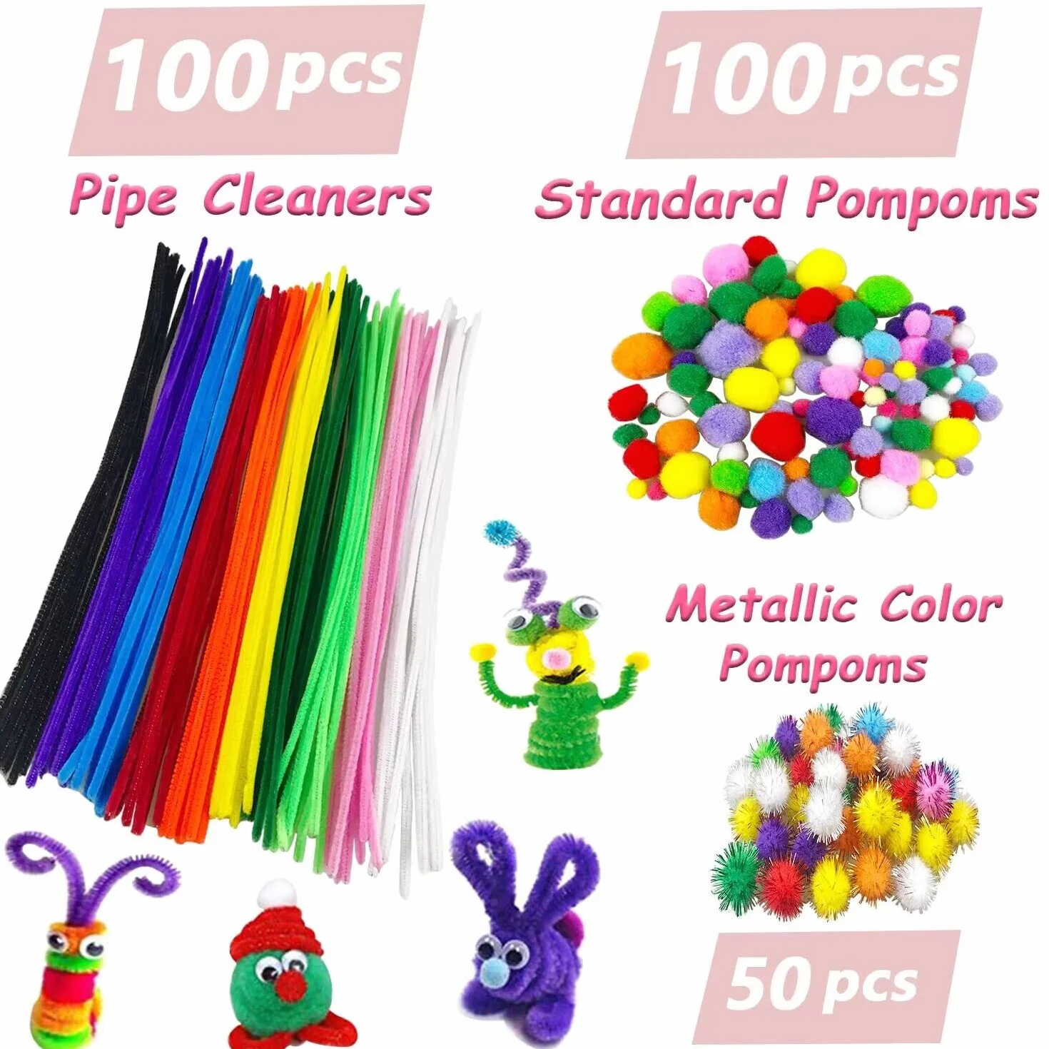 2000 sztuk zestaw do majsterkowania dla dzieci, do rzemiosła artystycznego, do majsterkowania, do czyszczenia, do fajek, pereł, kreatywny scrapbooking, zestaw do majsterkowania, dla dziewcząt i