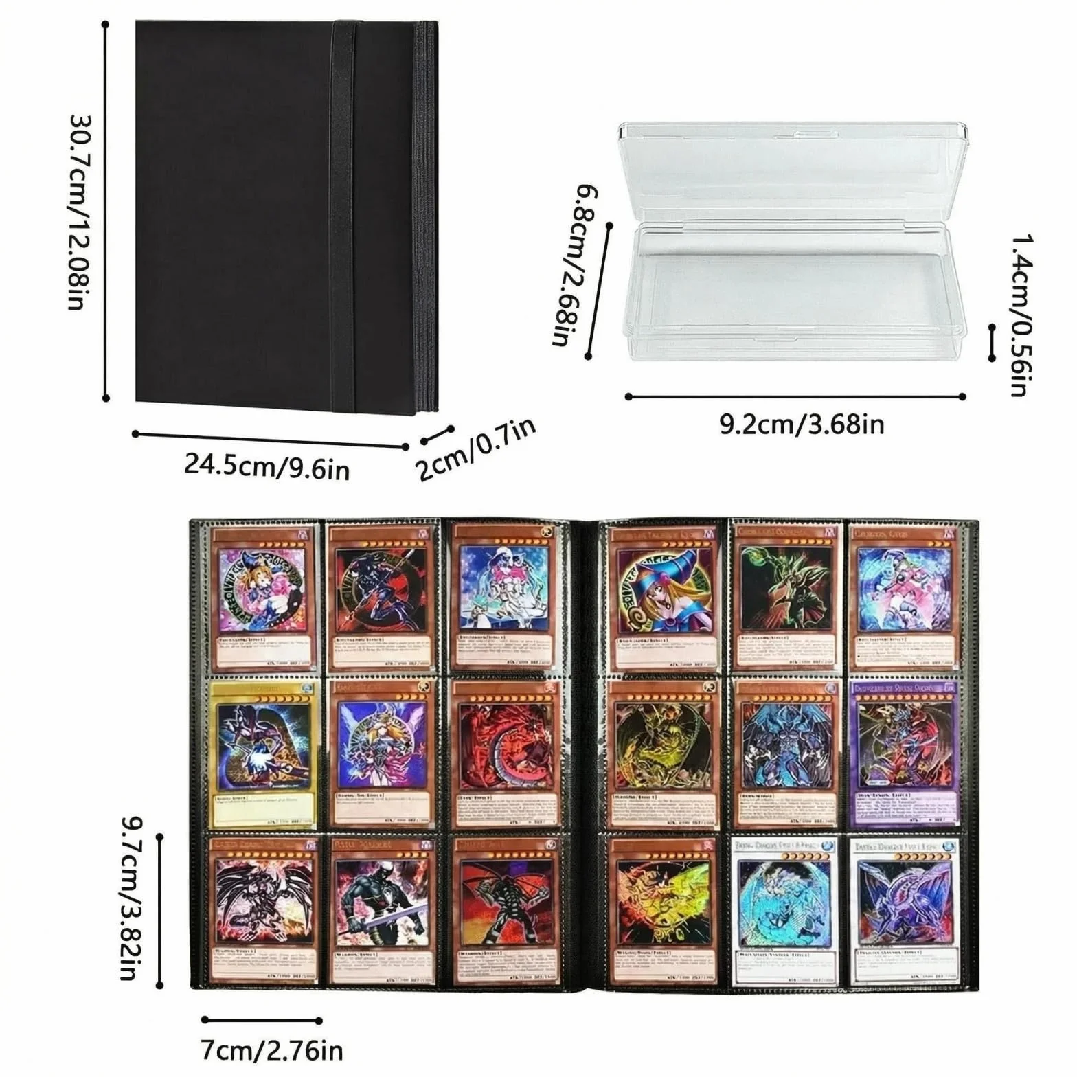 9-trading Card Album Pokemon, 360 kieszeni na karty kolekcjonerskie, album na karty kolekcjonerskie, segregator na karty kolekcjonerskie, 9 przegródek, duży album na karty, pasuje na karty, dla