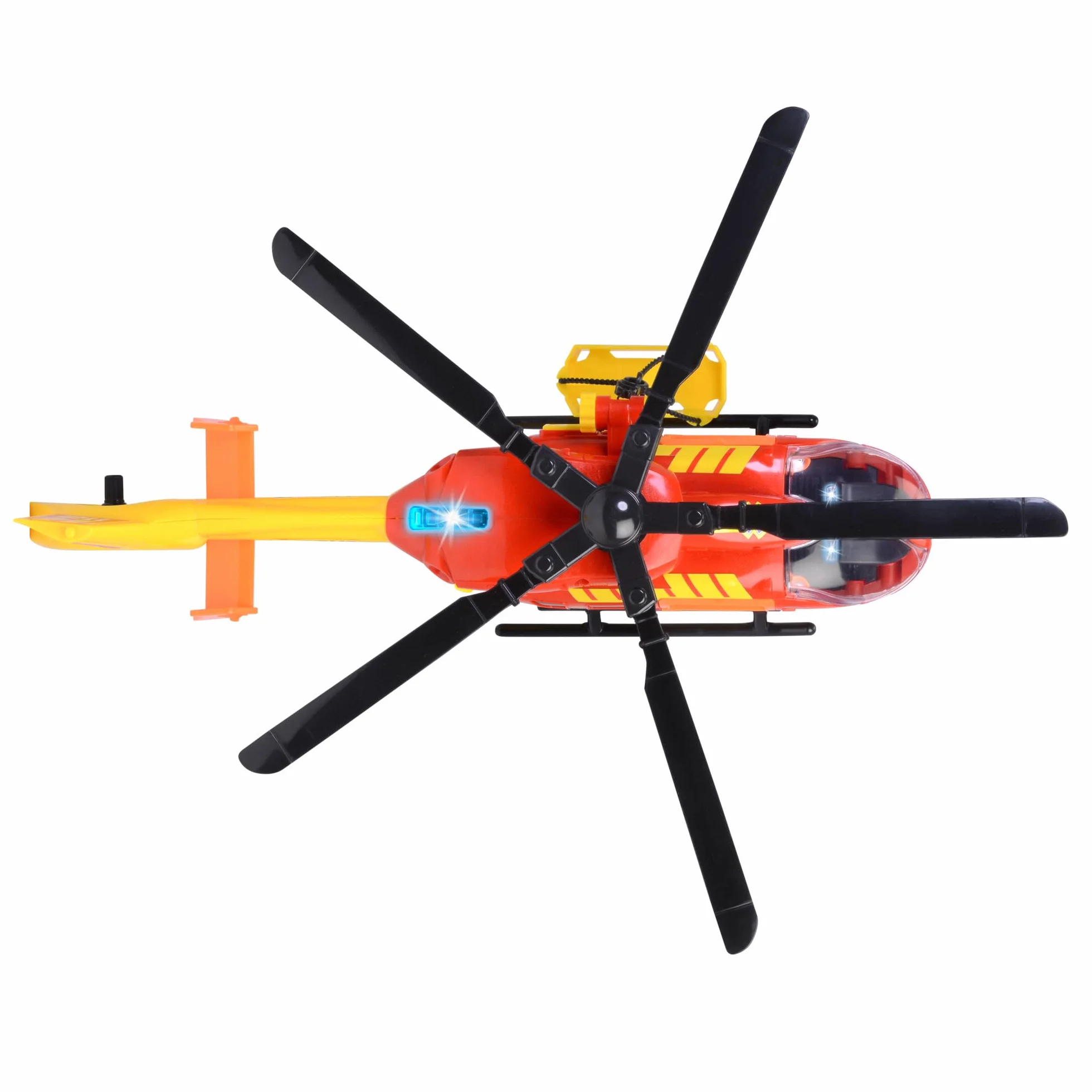 Dickie Toys - Helikopter ratowniczy Airbus H145 (36 cm) - Zabawkowy helikopter ze śmigiełką do wciągania i oświetleniem, dźwiękiem i akcesoriami – zabawka dla dzieci od 3 lat