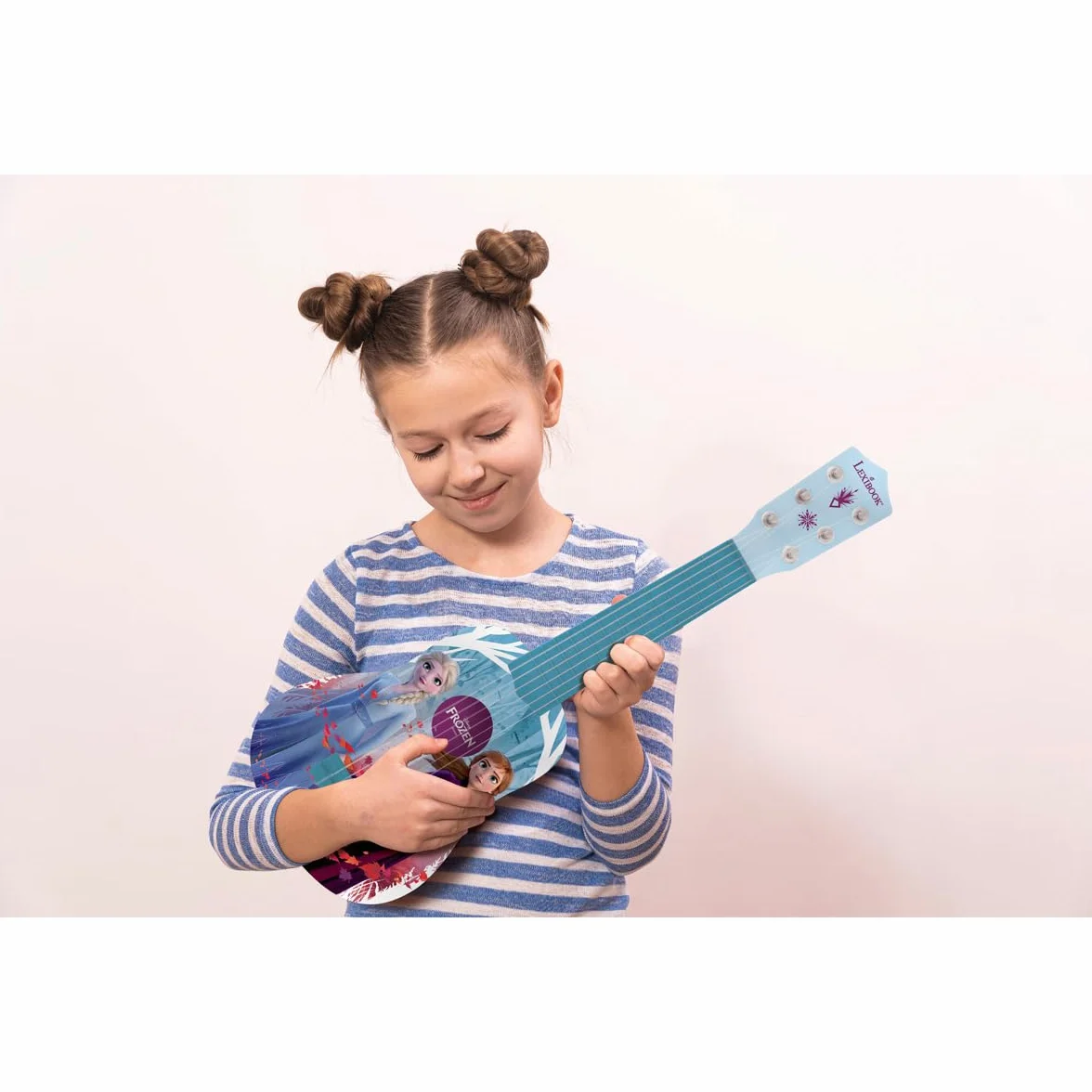 Lexibook Disney K200FZ Kraina Lodu Elsa My First Guitar dla Dzieci, 6 Strun Nylonowych, Długość 53 cm, Przewodnik w Zestawie, Niebieski, Fioletowy, K200FZ