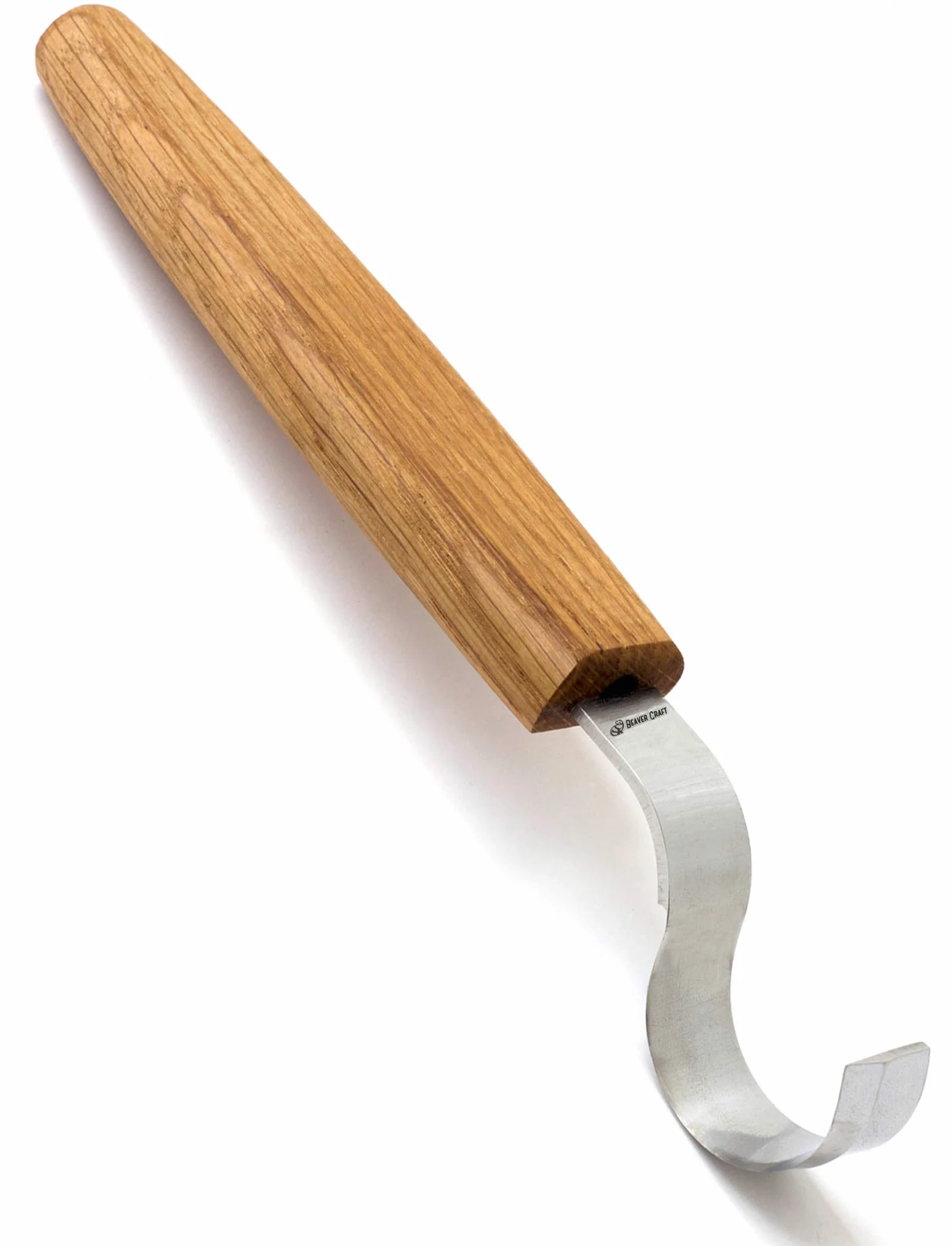 BeaverCraft Dąb SK2L nóż hakowy, ostrze 3 cm, narzędzie do rzeźbienia w drewnie, do misek, łyżek, leworęcznych, zakrzywionych noży dla początkujących