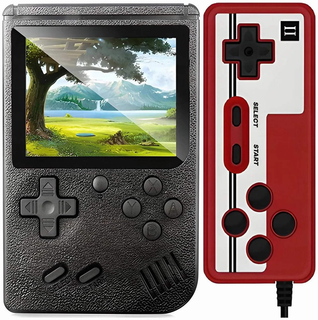 Mini Konsola Retro Przenośna 400 Gier z Padem i Wyjściem TV – Konsola do Gier z Ekranem 3", Wbudowane Gry Retro, Konsolka dla Dzieci i Dorosłych, Prezent