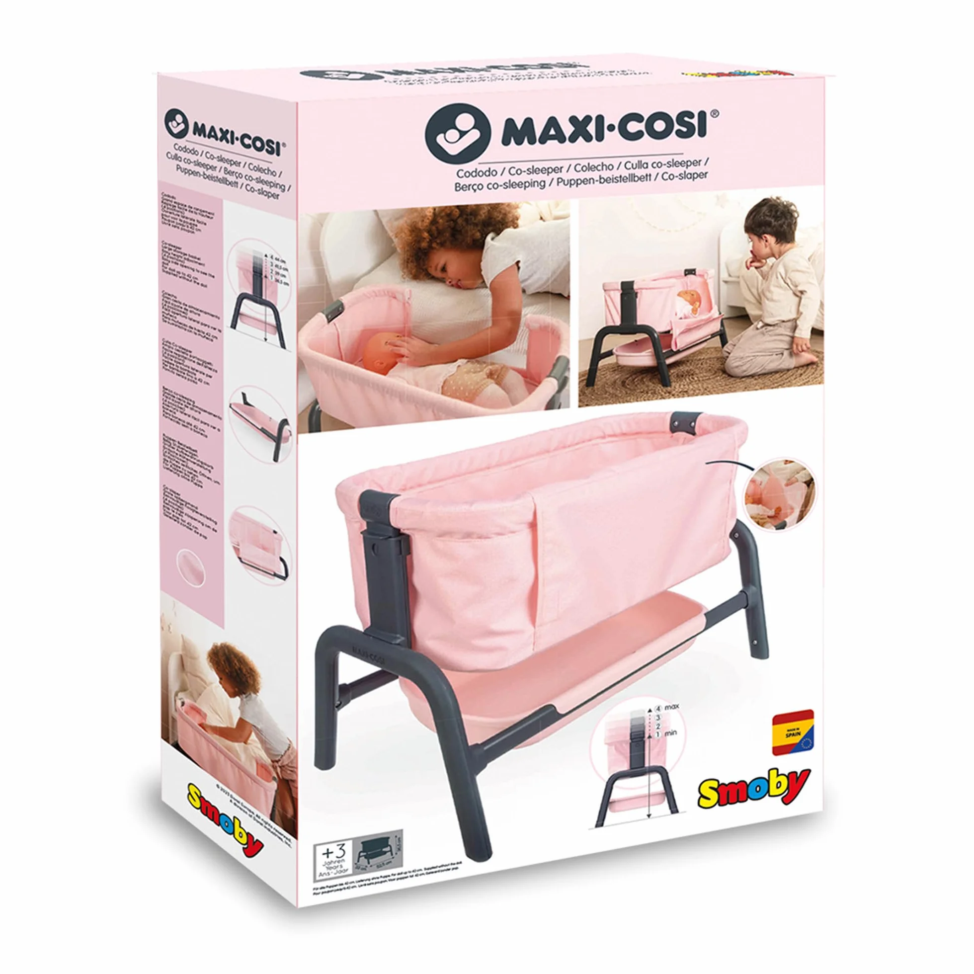 Smoby - Maxi Cosi - Co Dodo - dla ośmiornic i lalek - Regulowana wysokość - Zabawka dla dzieci - Jak Tata i Mama - 240240