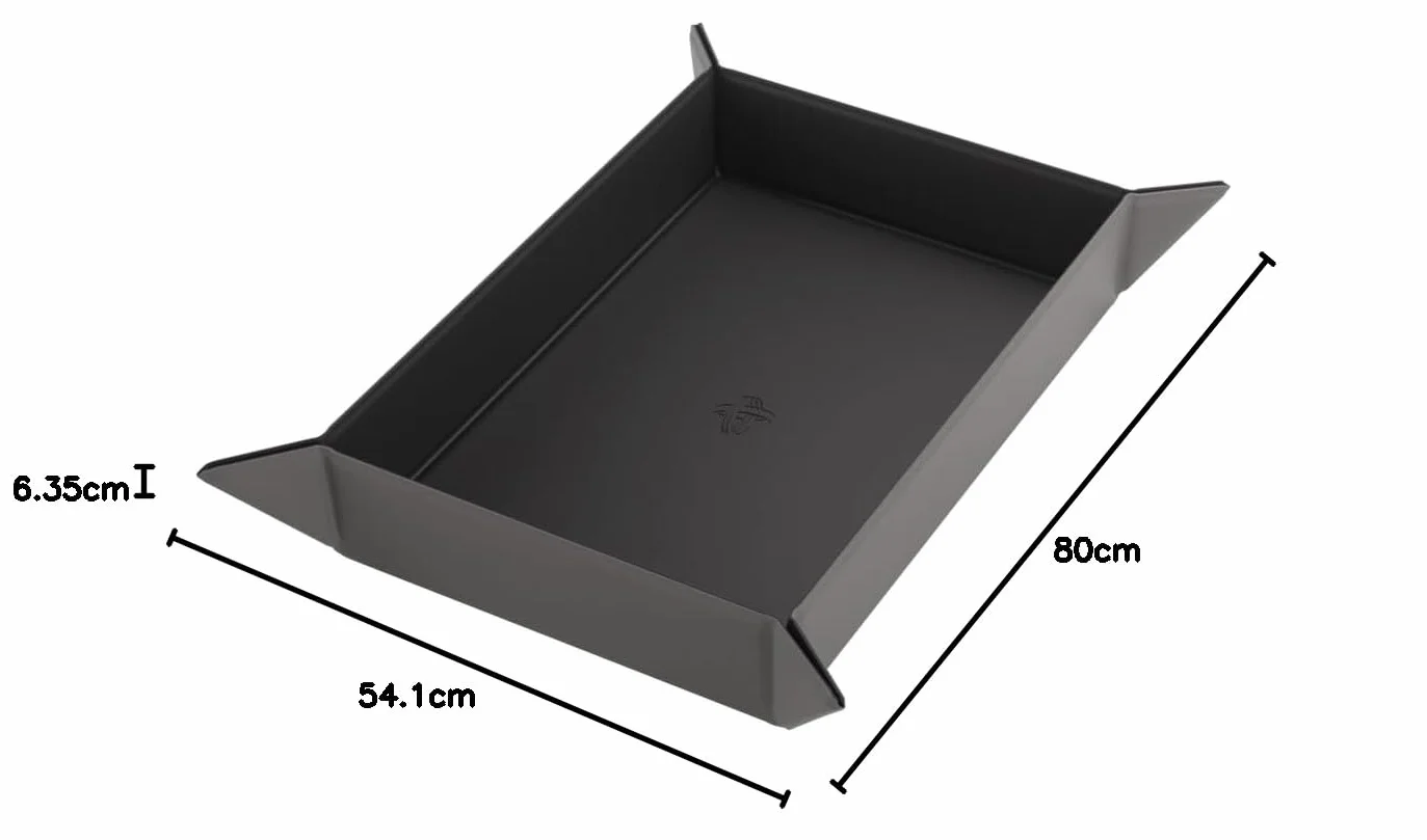 Magnetic Dice Tray Rectangular Black/Gray