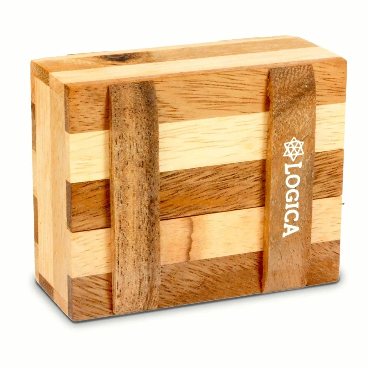 Logica Spiele Art. Zebra Schrein - Magiczne Pudełko na Prezent z Drewna - Trudność: 3/6 Trudny - Kolekcja Leonardo da Vinci