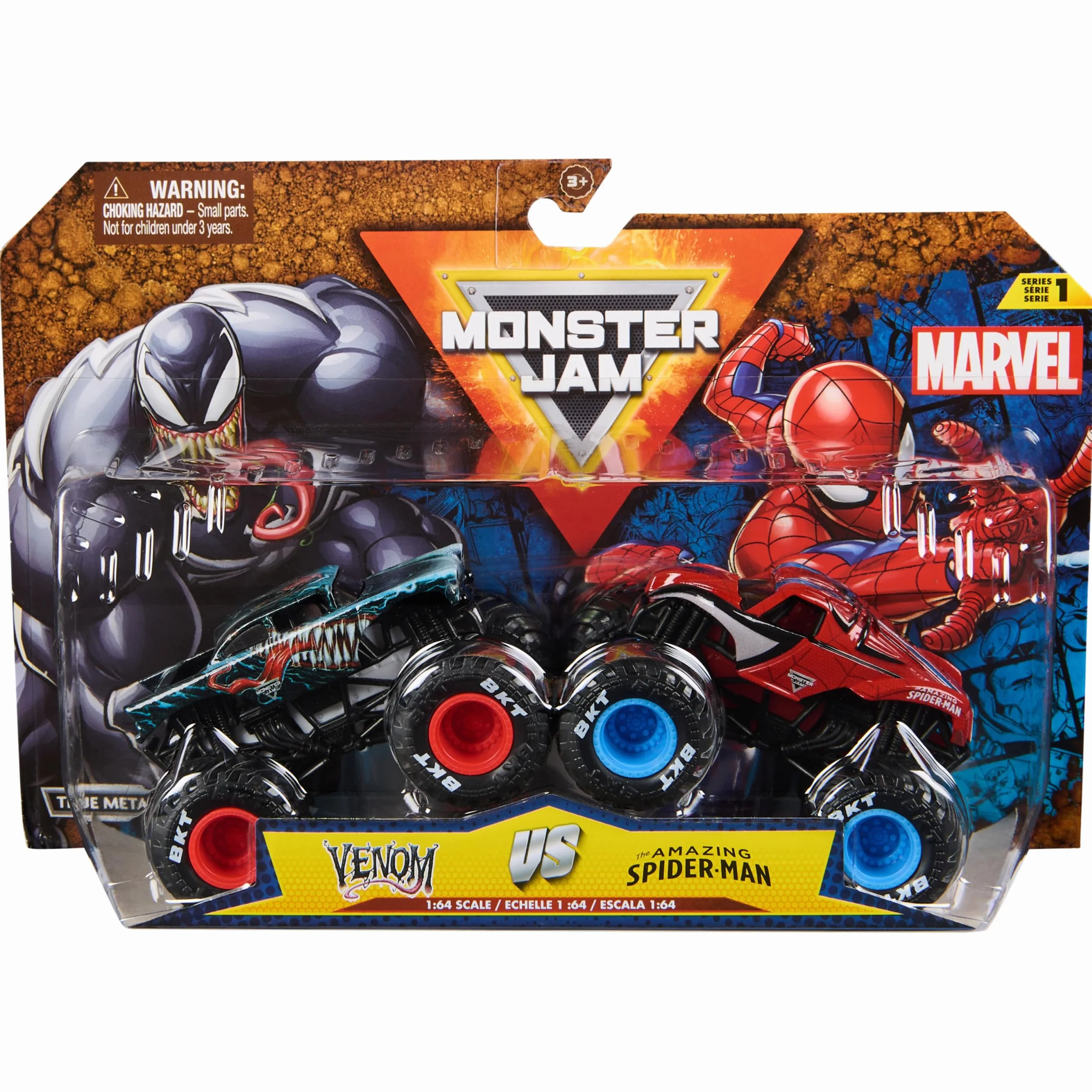 Monster Jam Zabawka Ciężarówka 1t64 Mrvl2Pk SpdrMn vVenmM01