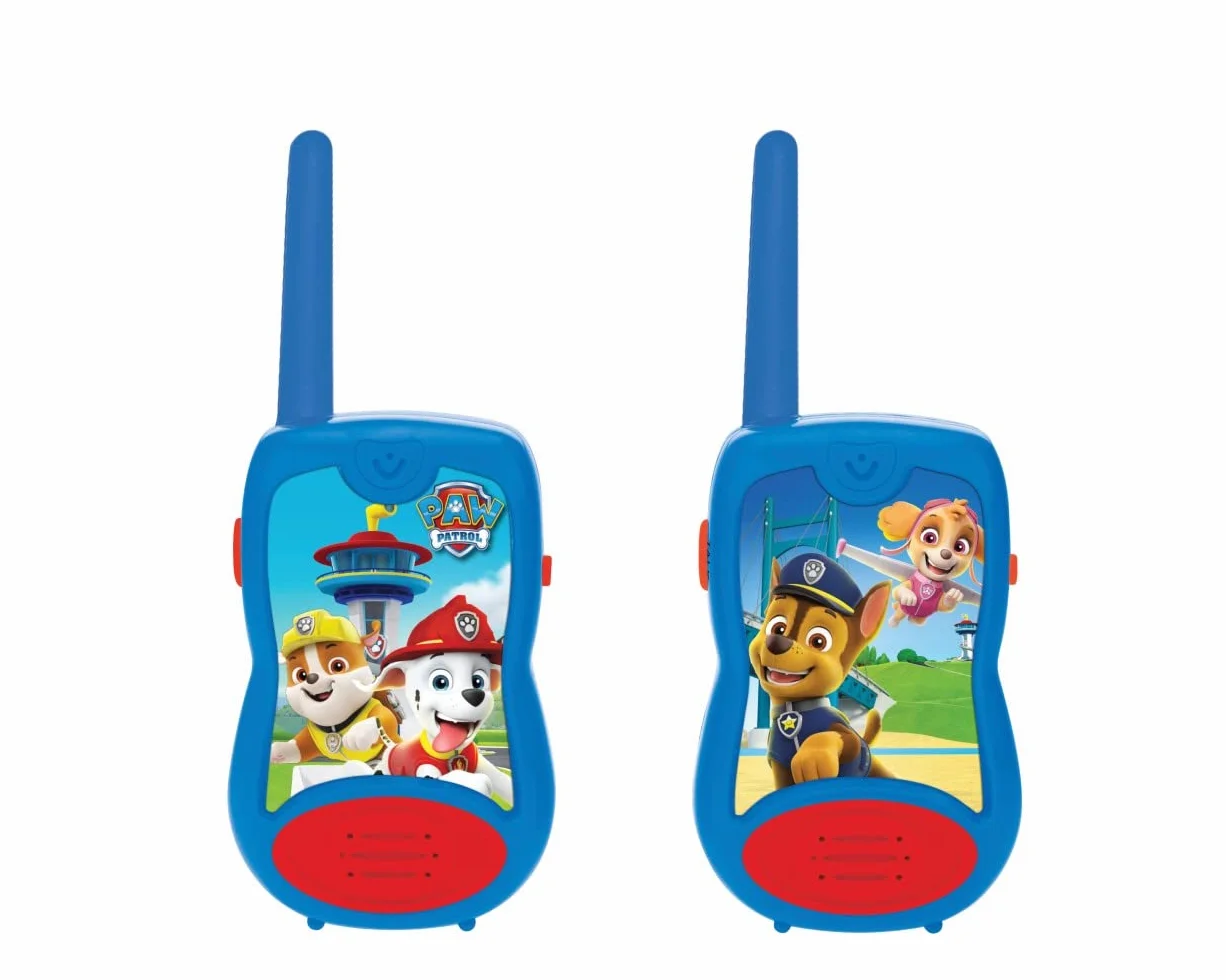 Lexibook TW12PA Psi Patrol Psi Patrol Chase Walkie Talkie, Gra Komunikacyjna dla Dzieci, Pasek na Baterie, TW12PA, Niebieski, Czerwony, Wersja Hiszpańska
