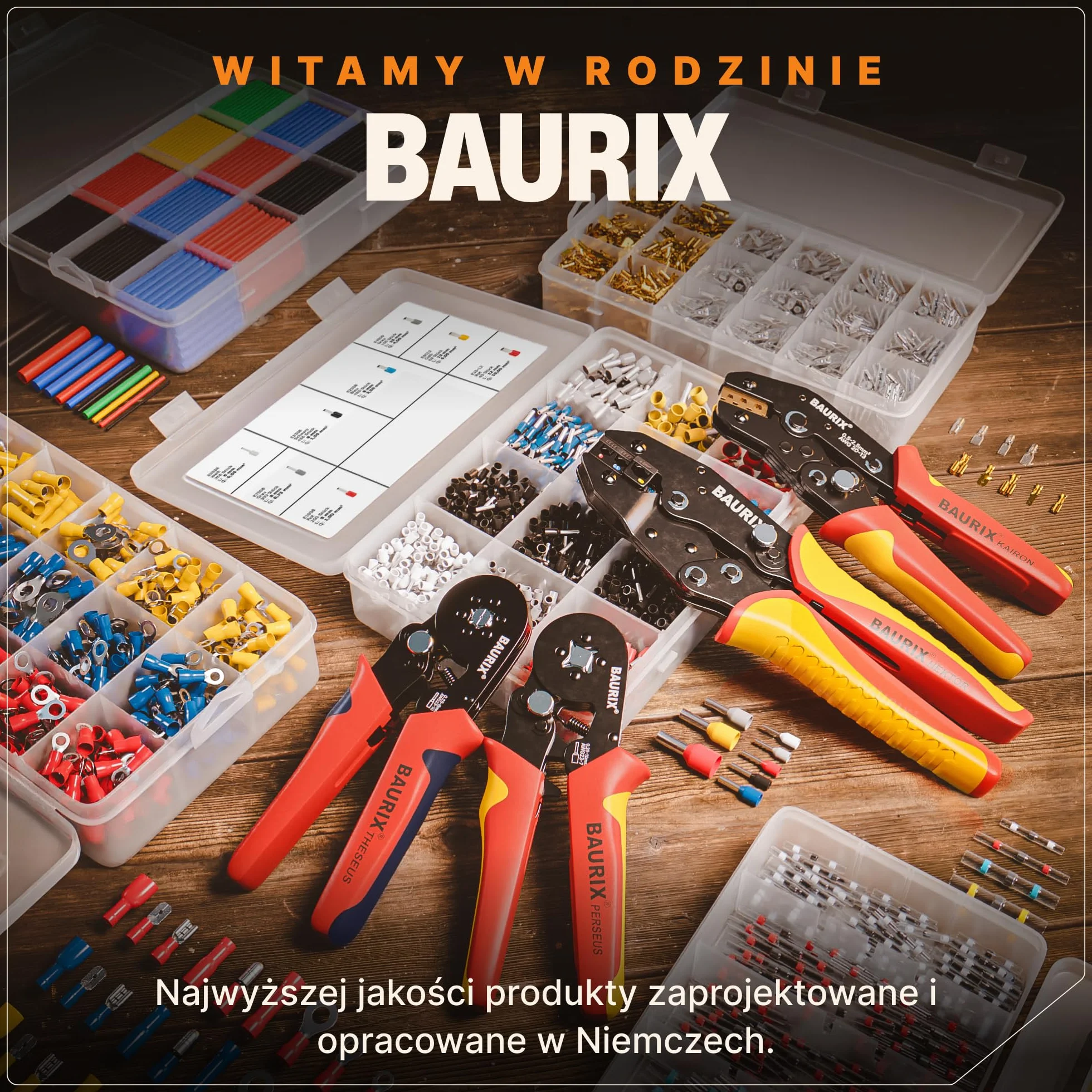 BAURIX® Zestaw końcówek kablowych 700 sztuk - Złącza kablowe elektryczne różne rozmiary dla przekrojów przewodów [0,50-6mm²] - Zaciski elektryczne - Asortyment złącz kablowych elektrycznych