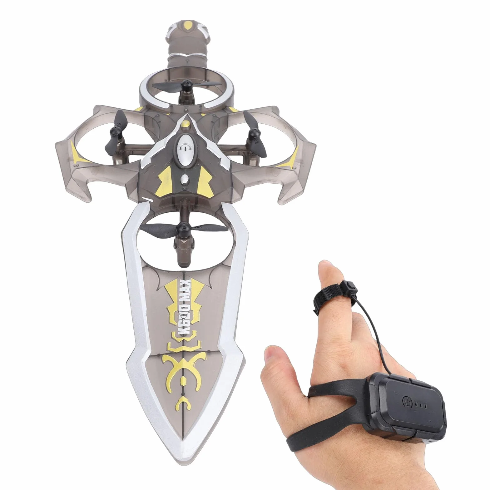 Generic Samolot RC Flying Sword, Zdalnie Sterowany Samolot Sterowany Gestami, z baterią modułową i możliwością Obracania o 360°, Konstrukcja Zapobiegająca Upadkowi o (1 szt. Bateria litowo-jonowa