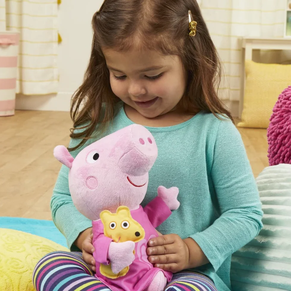 Peppa Pig Peppa śpiewająca pluszowa kołysanka z misiem, 3 piosenki, 3 zestawy, od 3 lat, wielokolorowa