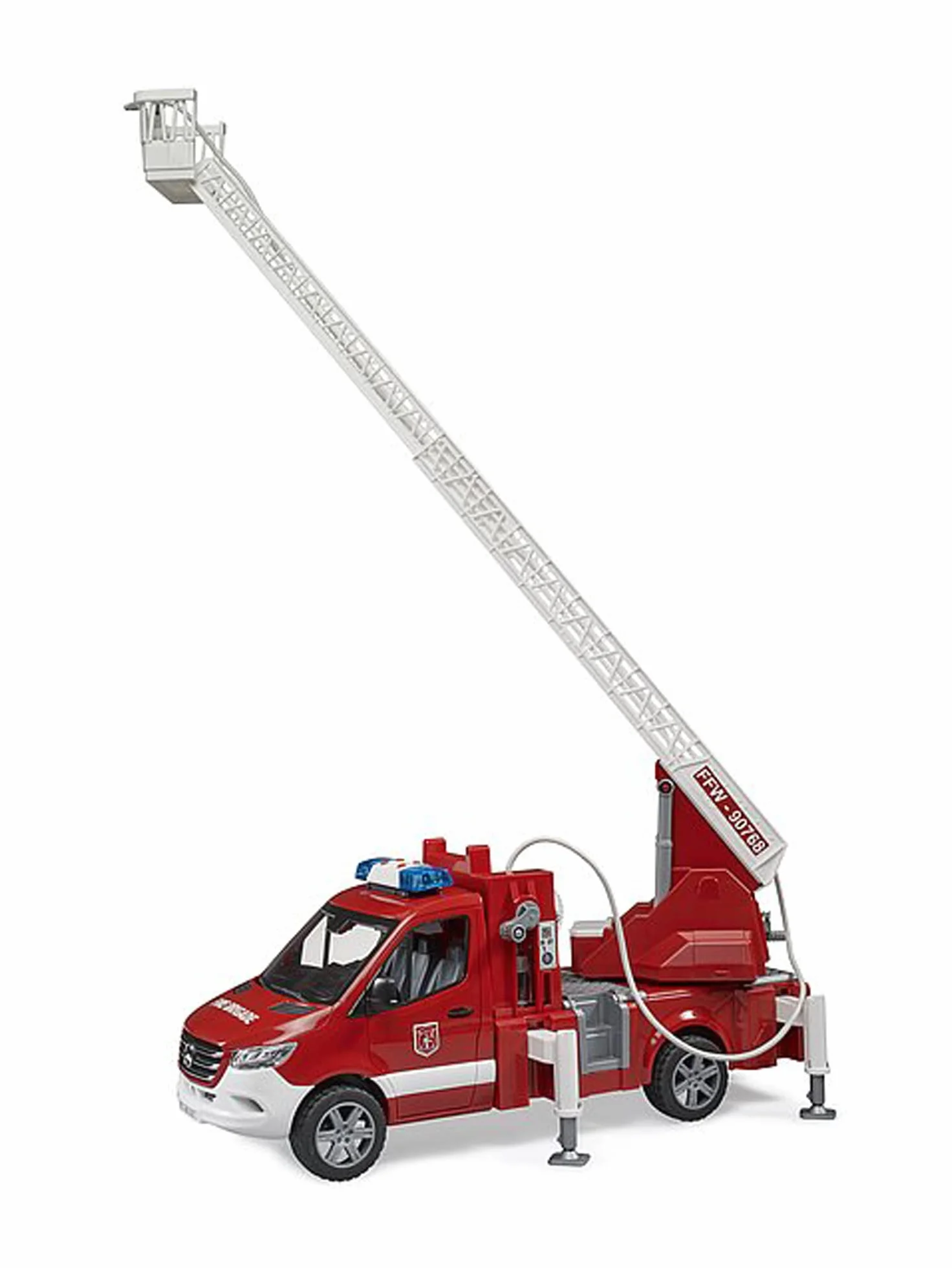 Bruder 02673 Mercedes-Benz Sprinter Straż Pożarna 1:16 Pojazd interwencyjny z obrotową pompą drabinową