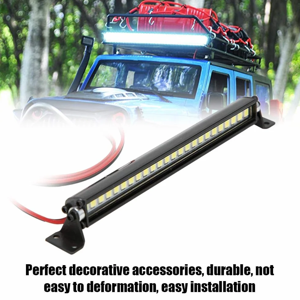 Światła dachowe RC, 24 diody LED lampa dachowa dekoracja RC akcesoria kompatybilne z Scx10 1/10 RC Car (czarny)