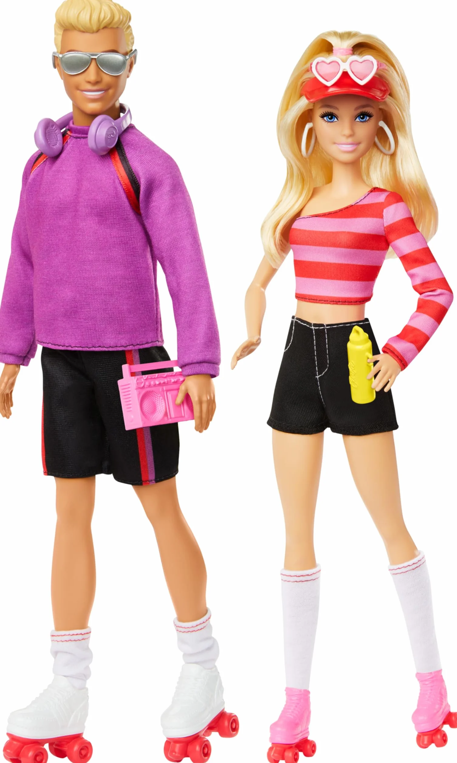 Barbie Fashionistas Barbie i Ken na wrotkach 65 rocznica Zestaw 2 lalki 6 akcesoria HXK90