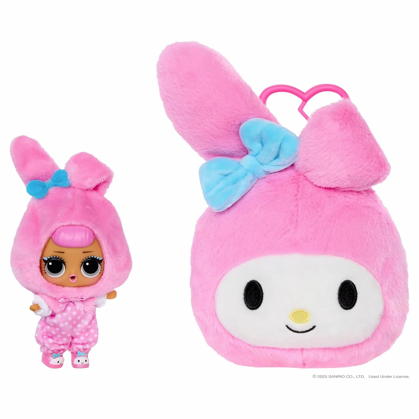 L.O.L. Surprise! Loves Hello Kitty Reversible Plush Surprise - Dwustronna Pluszowa Niespodzianka z Bohaterami Sanrio, Dopasowaną Laleczką L.O.L., 5 Niespodziankami, Dla Dzieci od 4 Lat