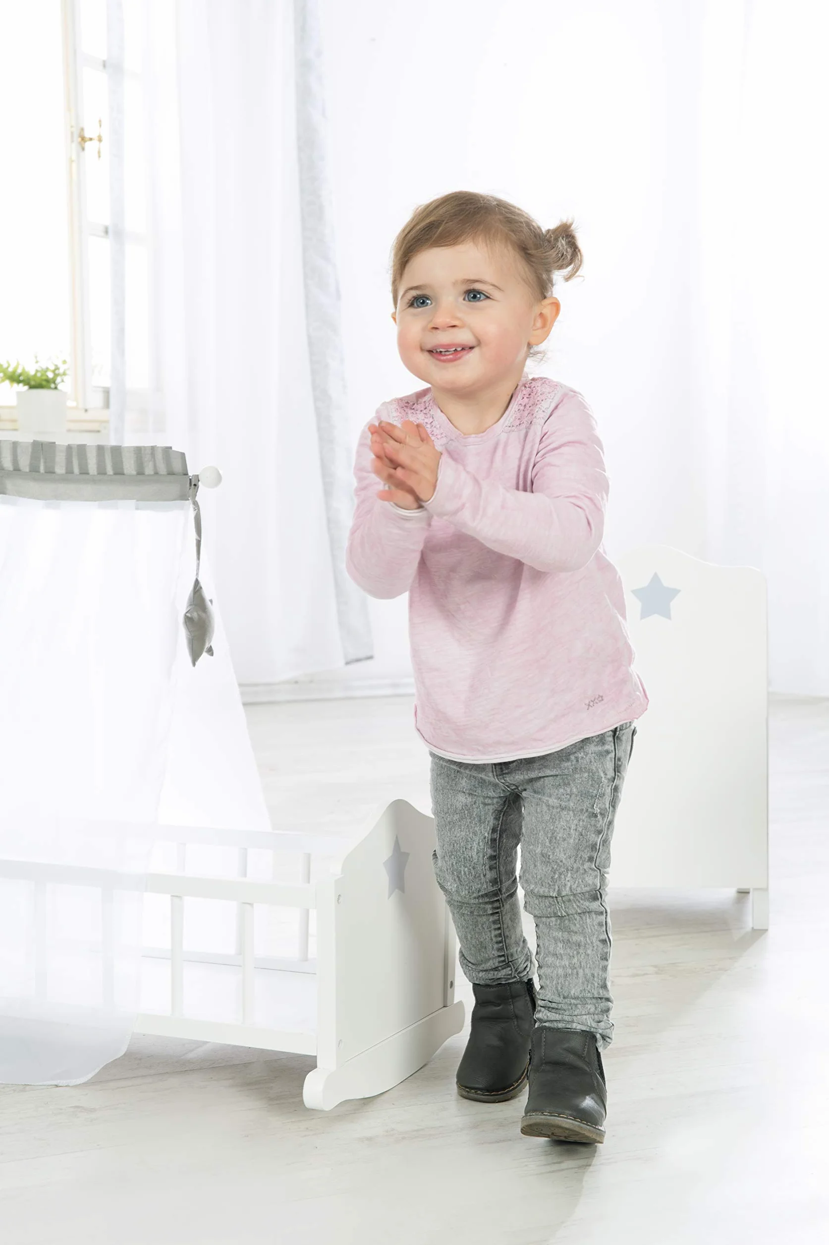 Roba 98535 Kołyska dla Lalek, Biały, 3 Sztuki