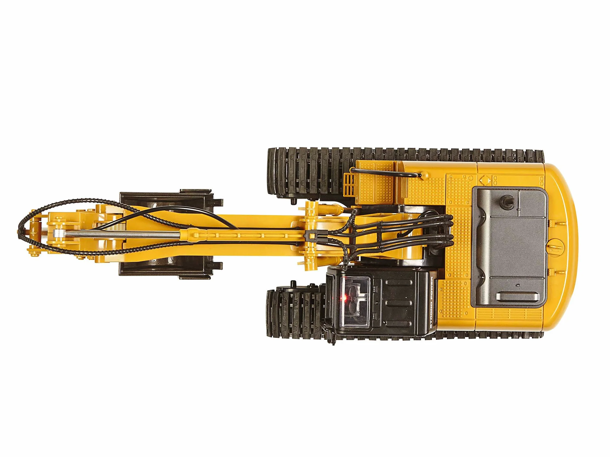 Revell Control 24924 RC koparka gąsienicowa Digger 2.0, napęd łańcuchowy, wymienna szufla i chwytak do drzew, nadaje się do użytku na zewnątrz, zdalnie sterowana koparka z akumulatorem, 2,4 GHz, żółta