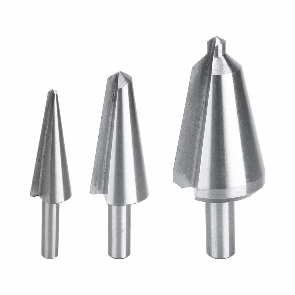 3-częściowy zestaw wierteł stopniowych HSS 16-30,5 mm / 5-20 mm / 3-14 mm wiertło stożkowe wiertło do stali szlachetnej metal drewno tworzywo sztuczne