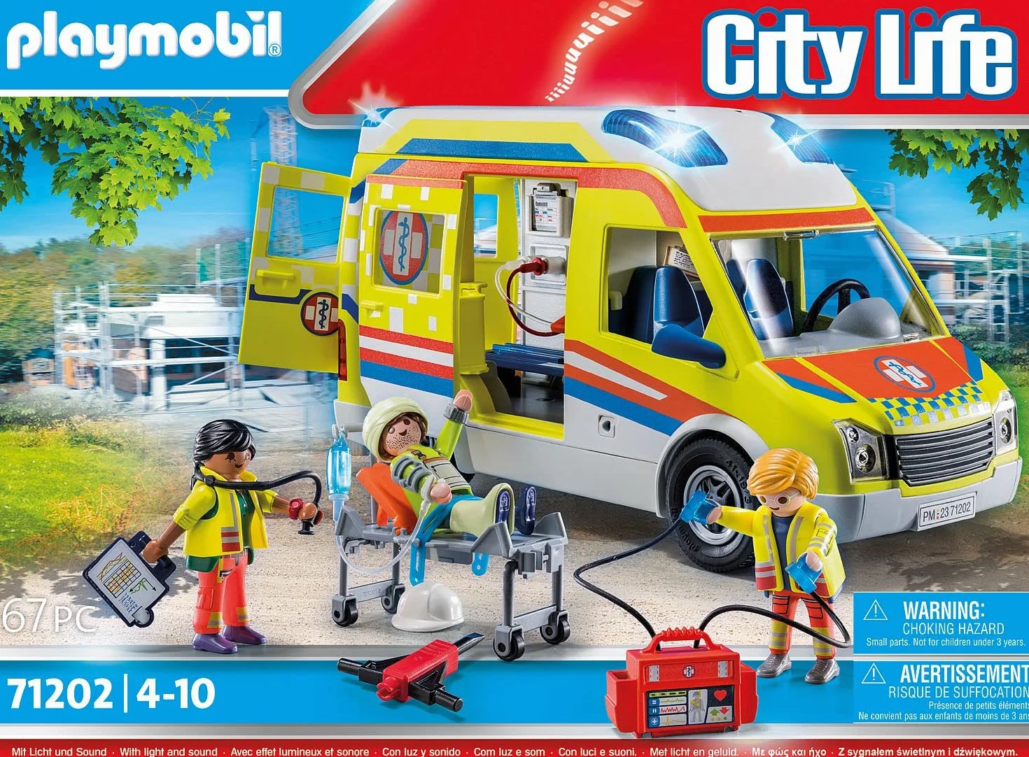 PLAYMOBIL City Life 71202 Karetka pogotowia ze światłem i dźwiękiem, od 4 lat